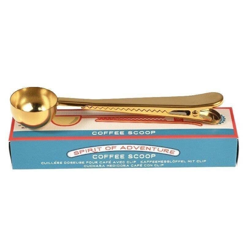 Coffee Scoop With Clip - Gold