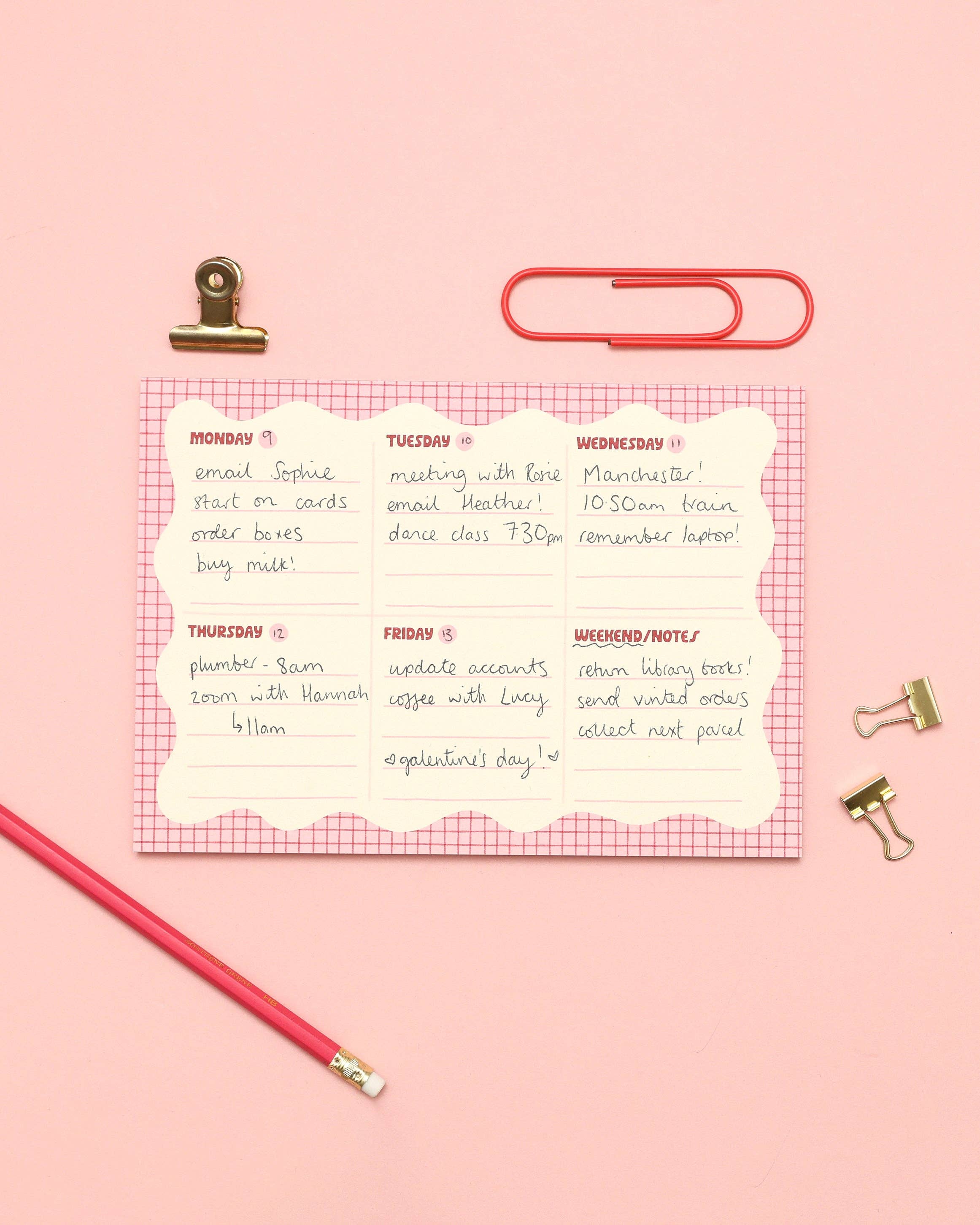 A5 Notepad - Wiggle Weekly Planner - Image 3