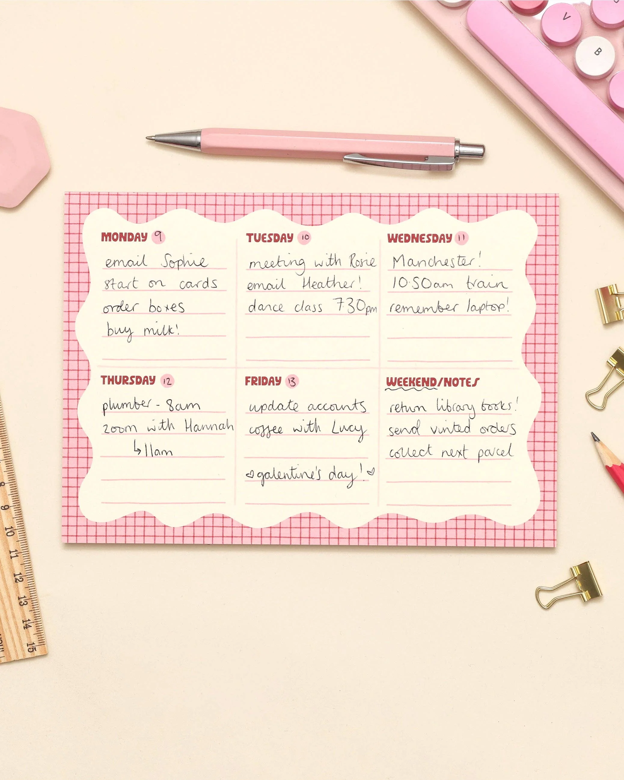 A5 Notepad - Wiggle Weekly Planner - Image 4