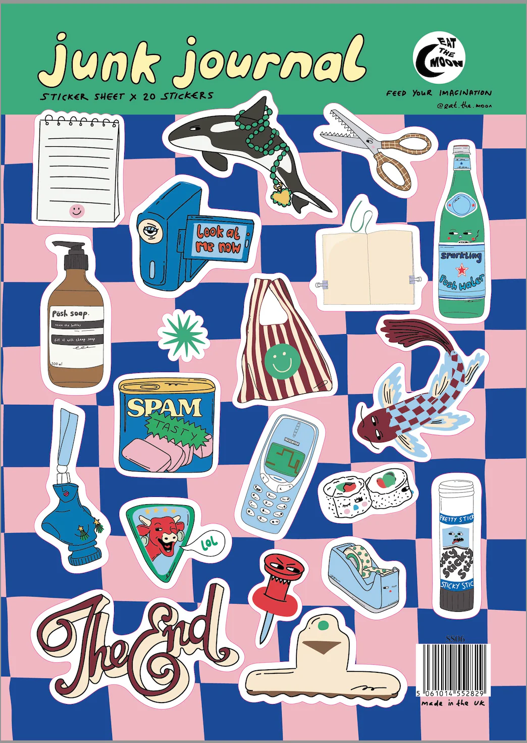 A5 sticker sheet; junk journal design, notebooks - Image 2