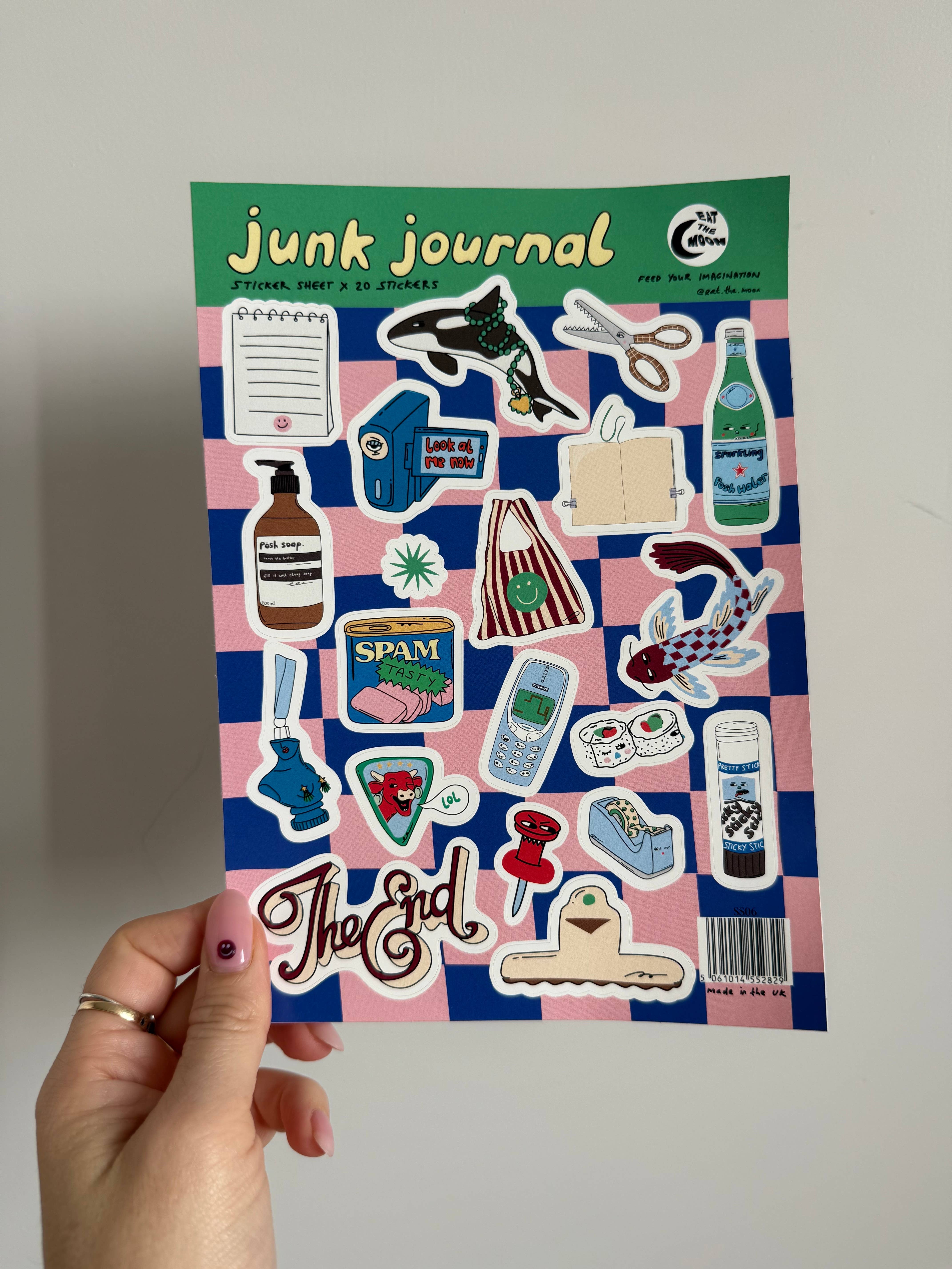 A5 sticker sheet; junk journal design, notebooks - Image 3