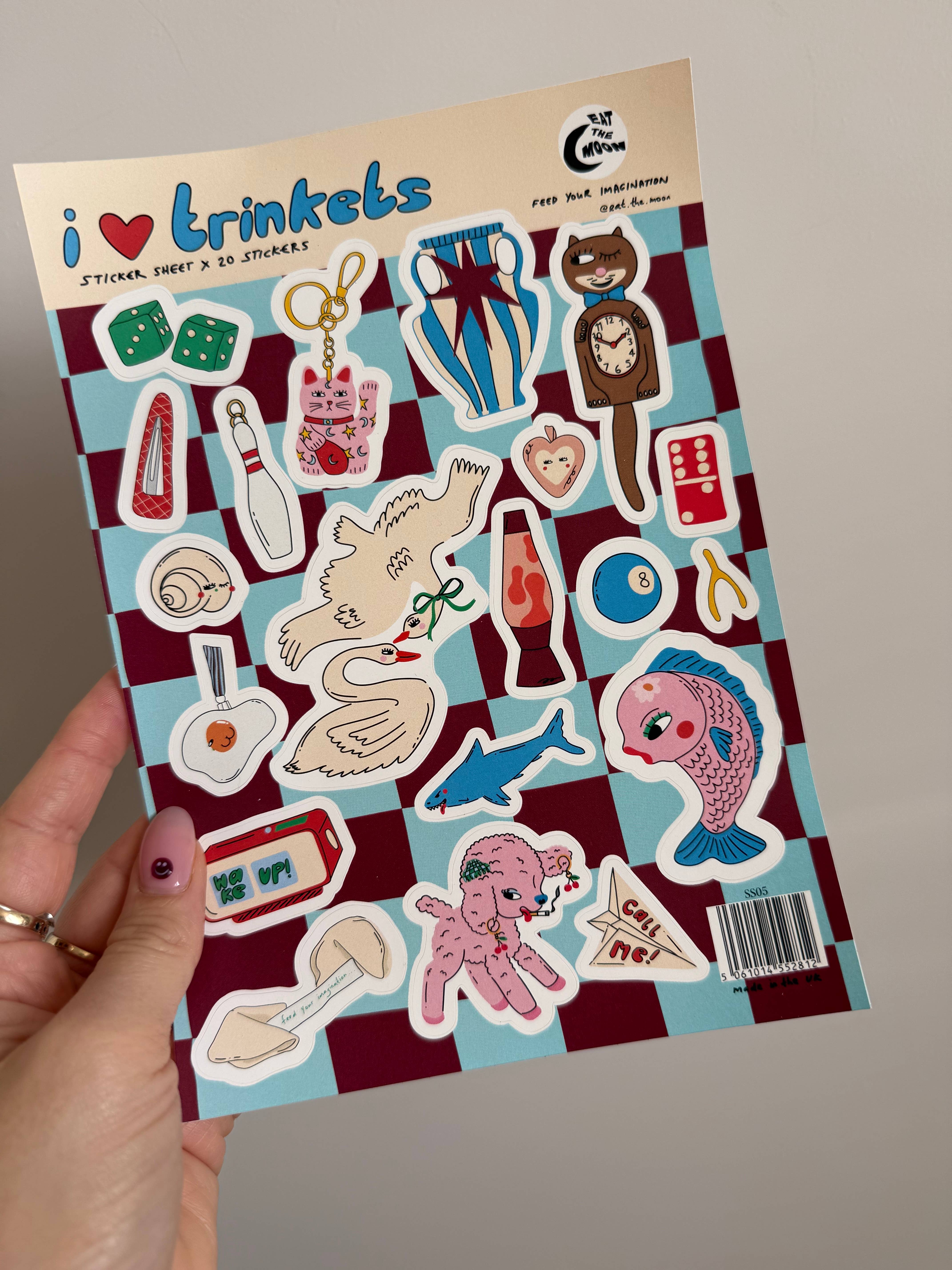 A5 sticker sheet; trinkets design, scrapbooking - Image 2