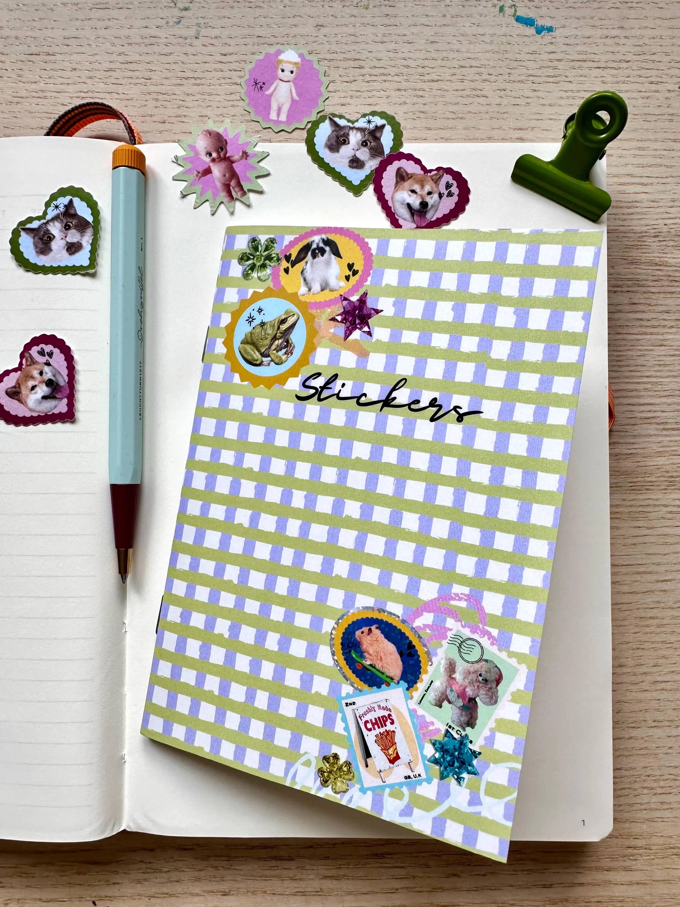 A6 Gingham Sticker Keeper Book - Image 3