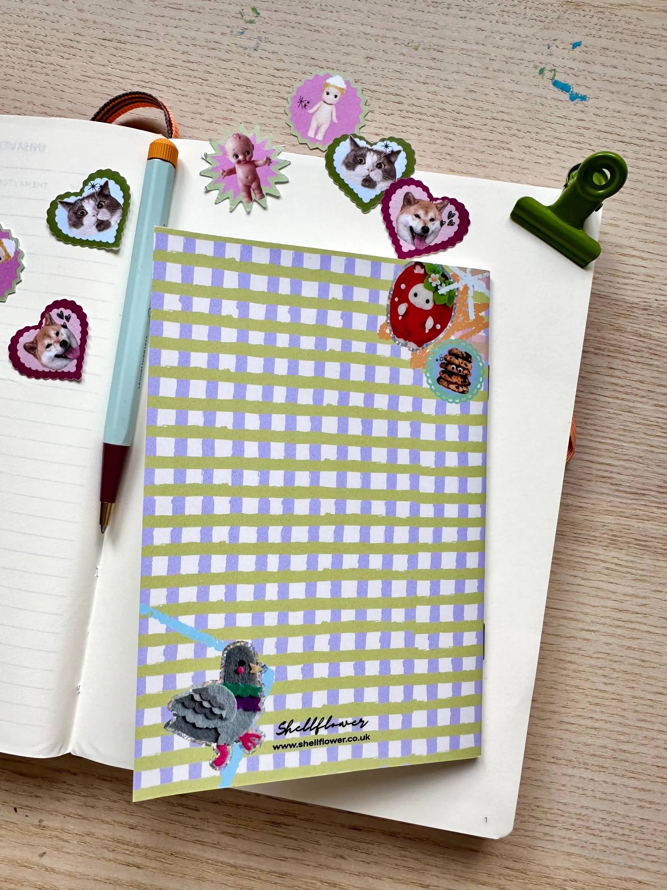 A6 Gingham Sticker Keeper Book - Image 4