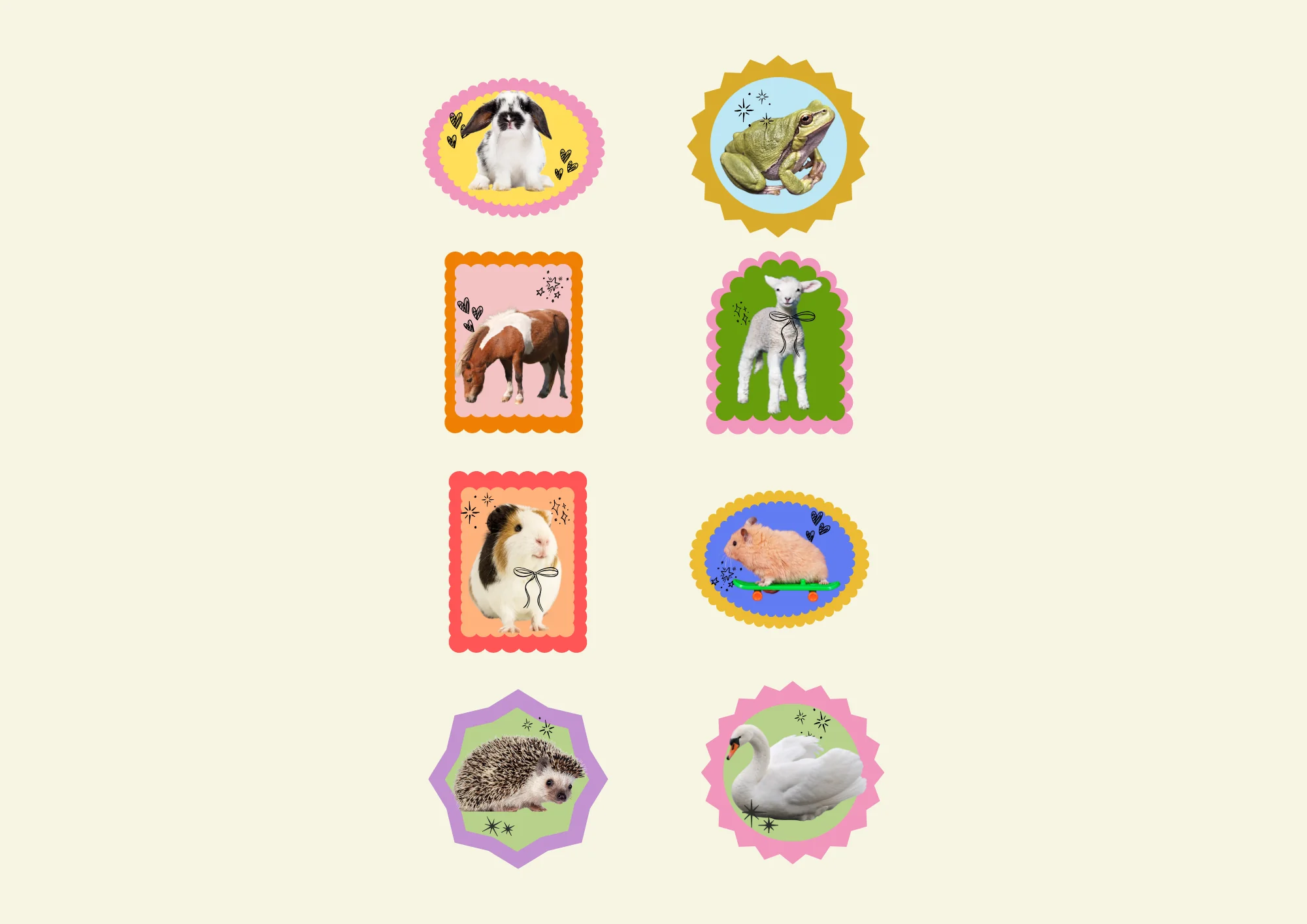 Animal Washi Flake Stickers - Image 4
