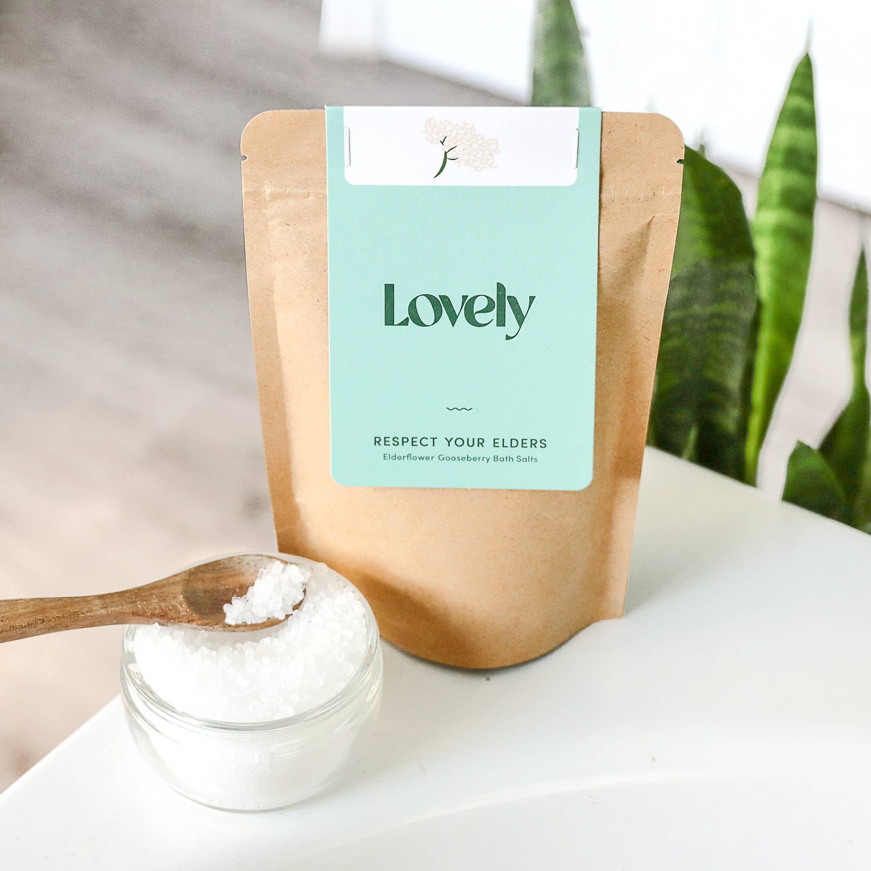 Bath Salts - Respect Your Elders -Elderflower and Gooseberry - Image 2