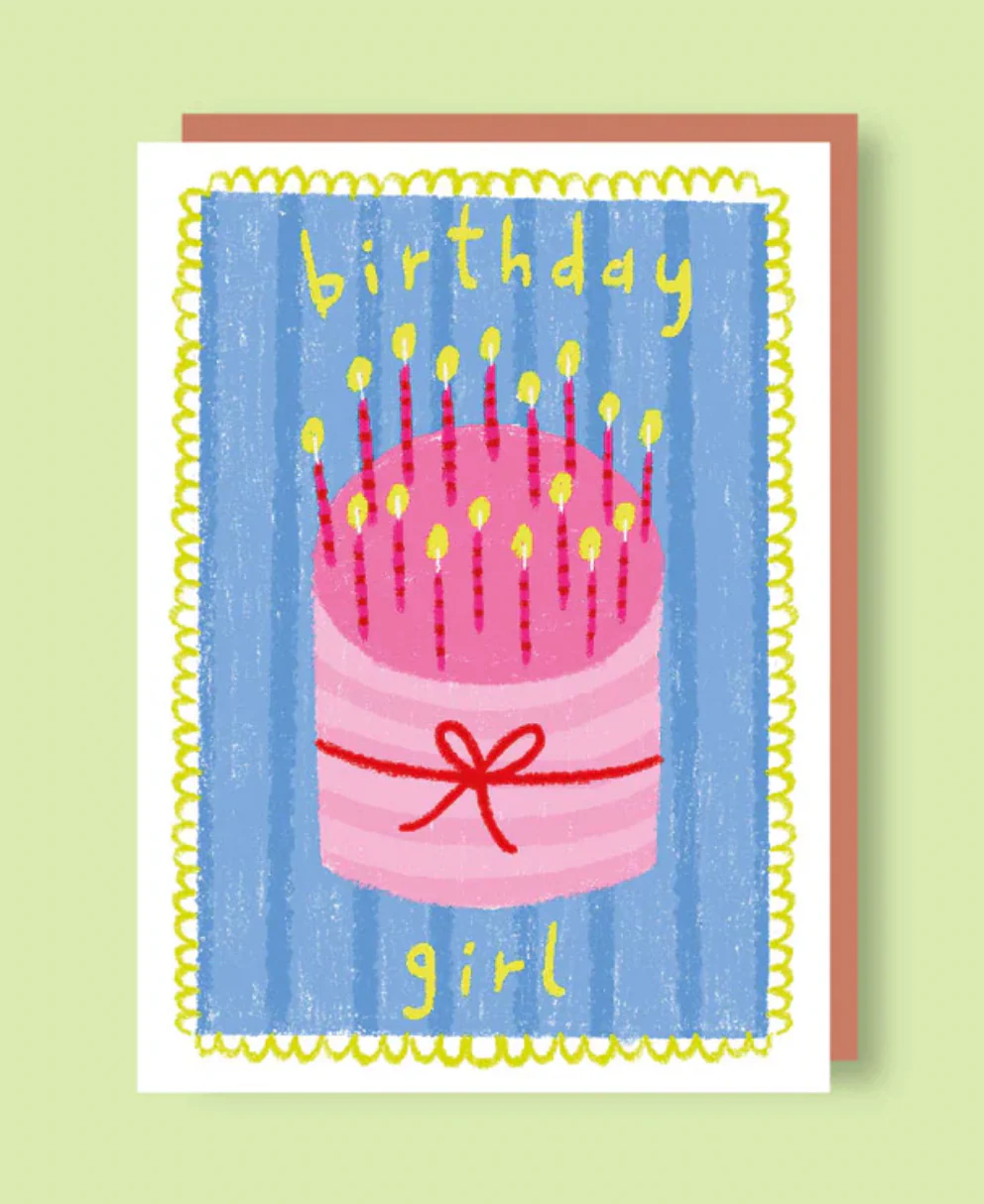 Birthday girl cake | A6 Greeting Card