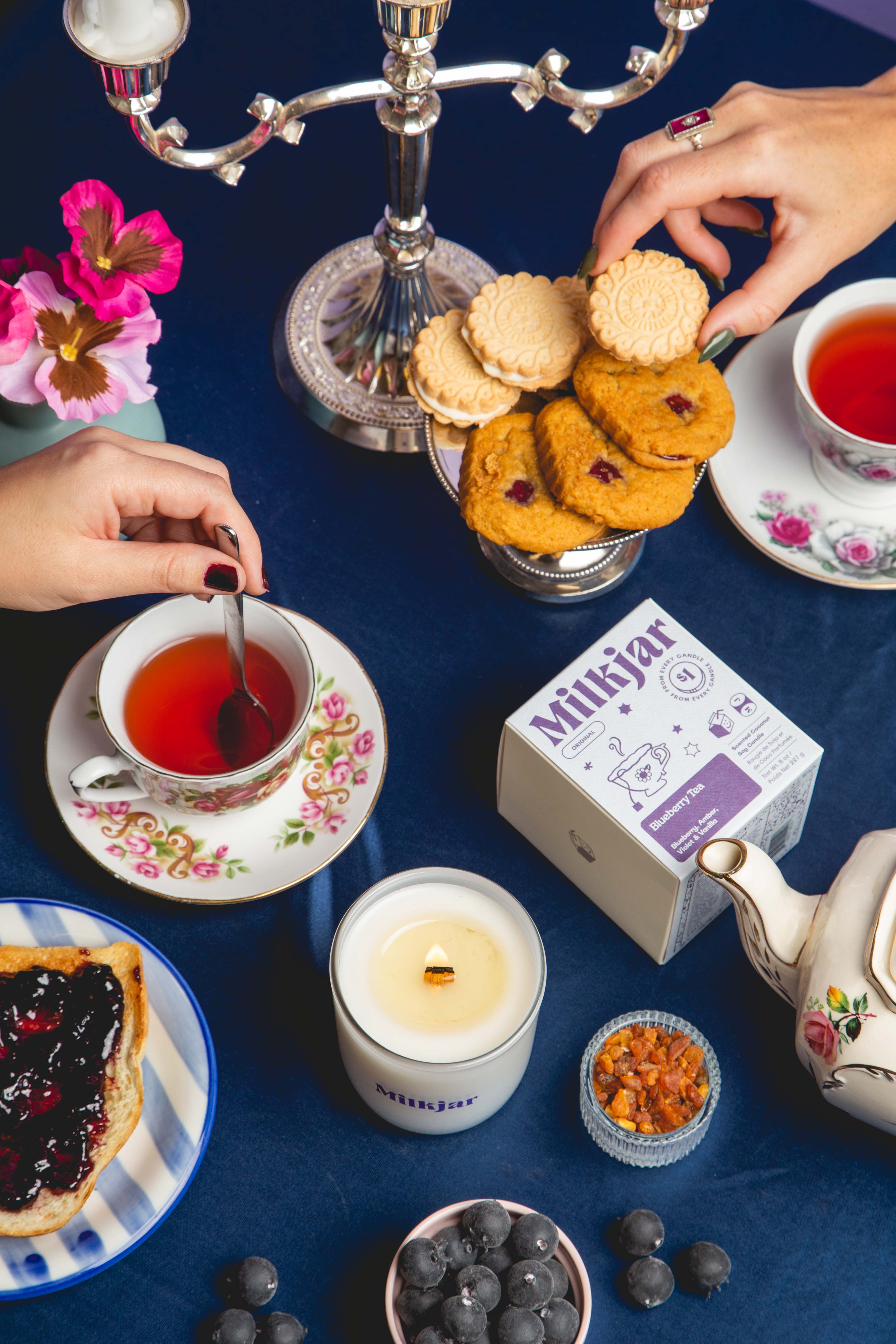 Blueberry Tea - Blueberry, Amber, Vanilla Coconut Soy Candle - Image 3