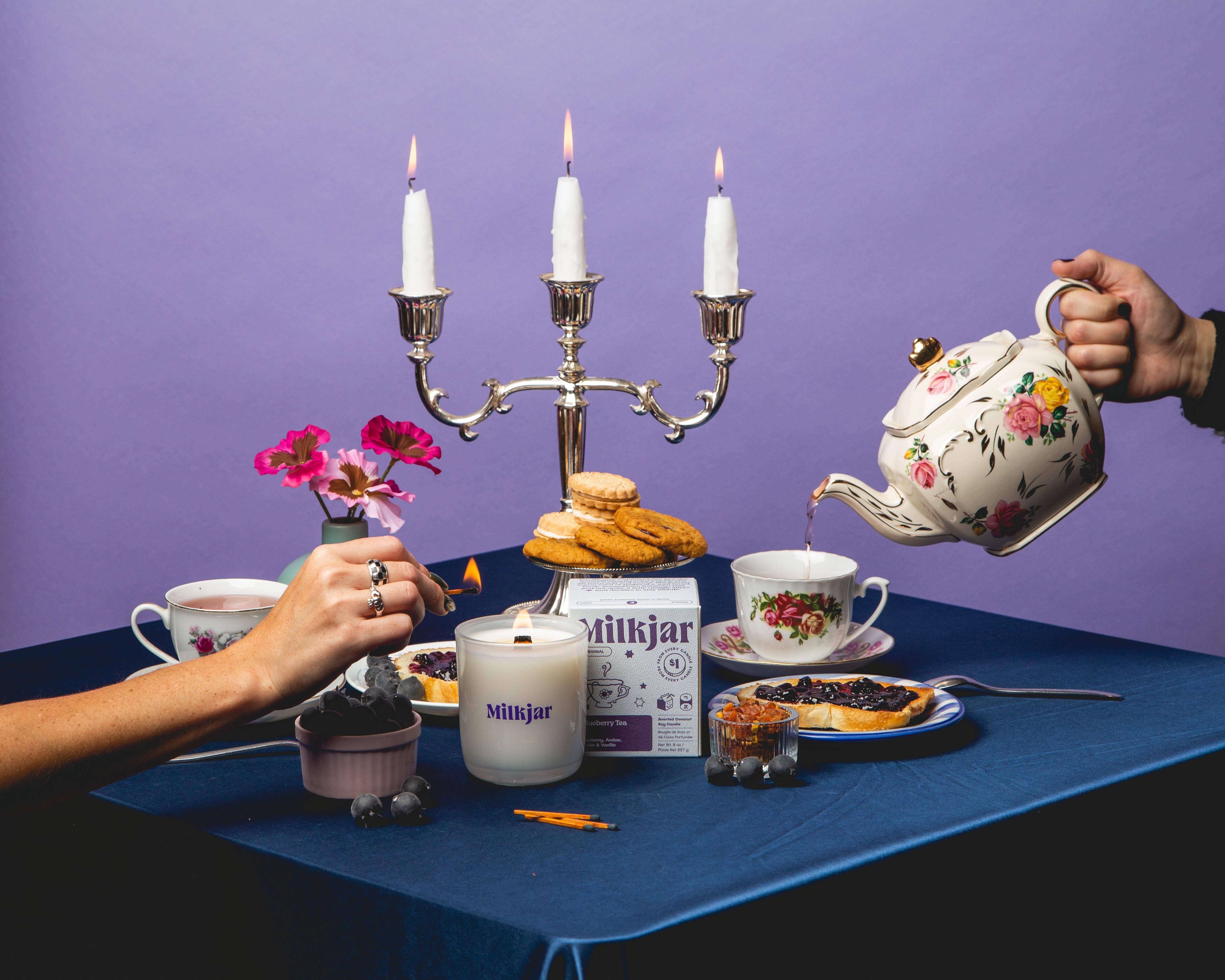 Blueberry Tea - Blueberry, Amber, Vanilla Coconut Soy Candle - Image 4