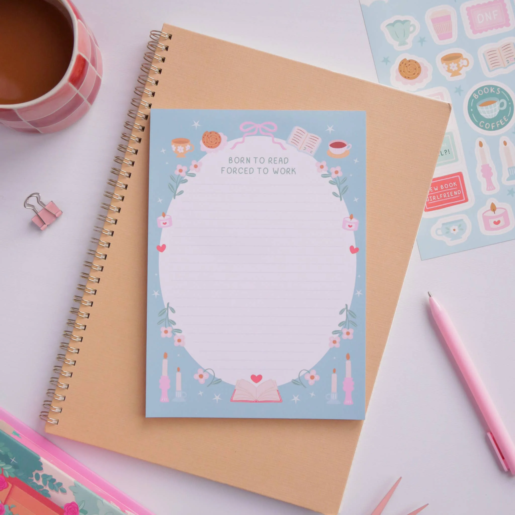 Born To Read Notepad – Literature Stationery Gifts - Image 2