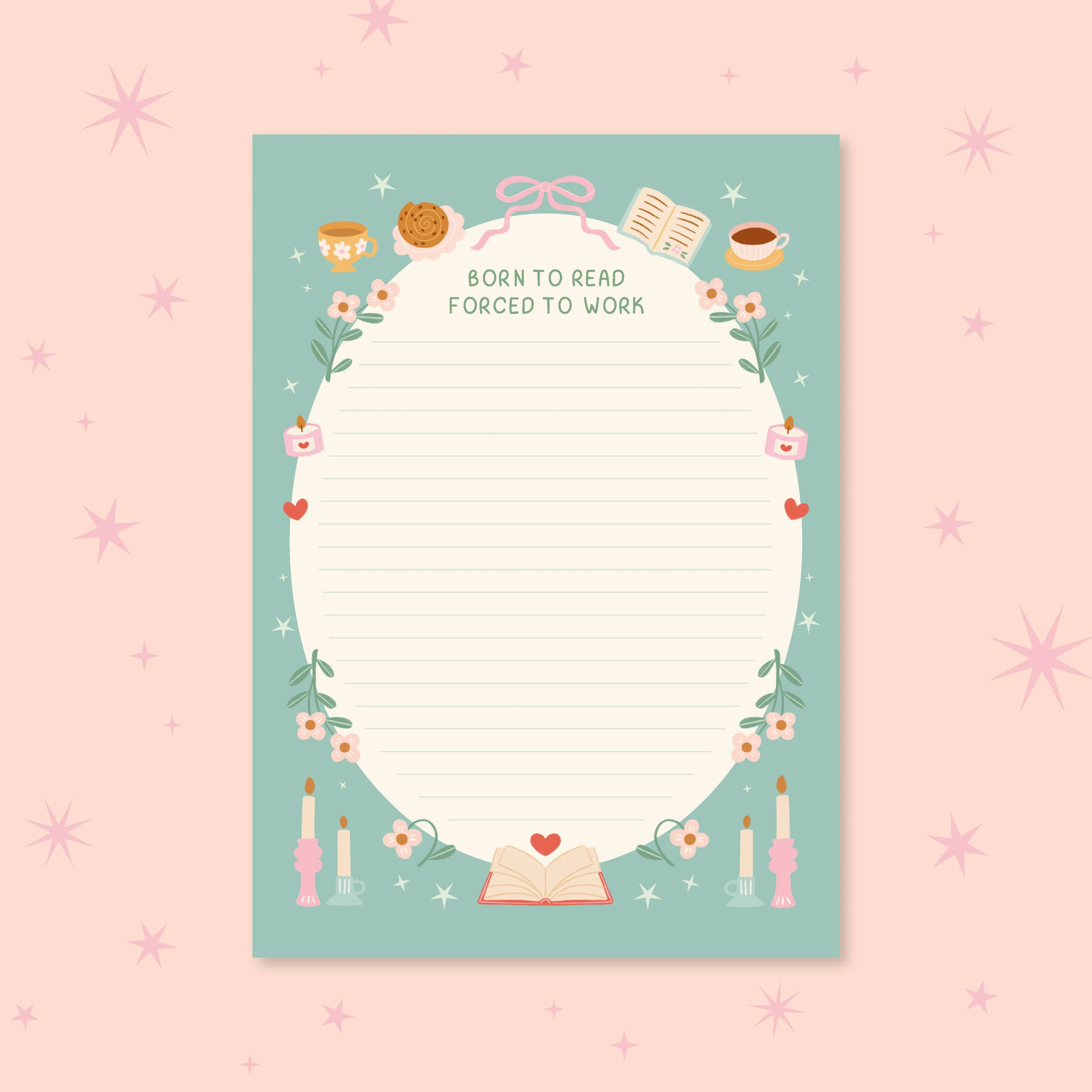 Born To Read Notepad – Literature Stationery Gifts - Image 3