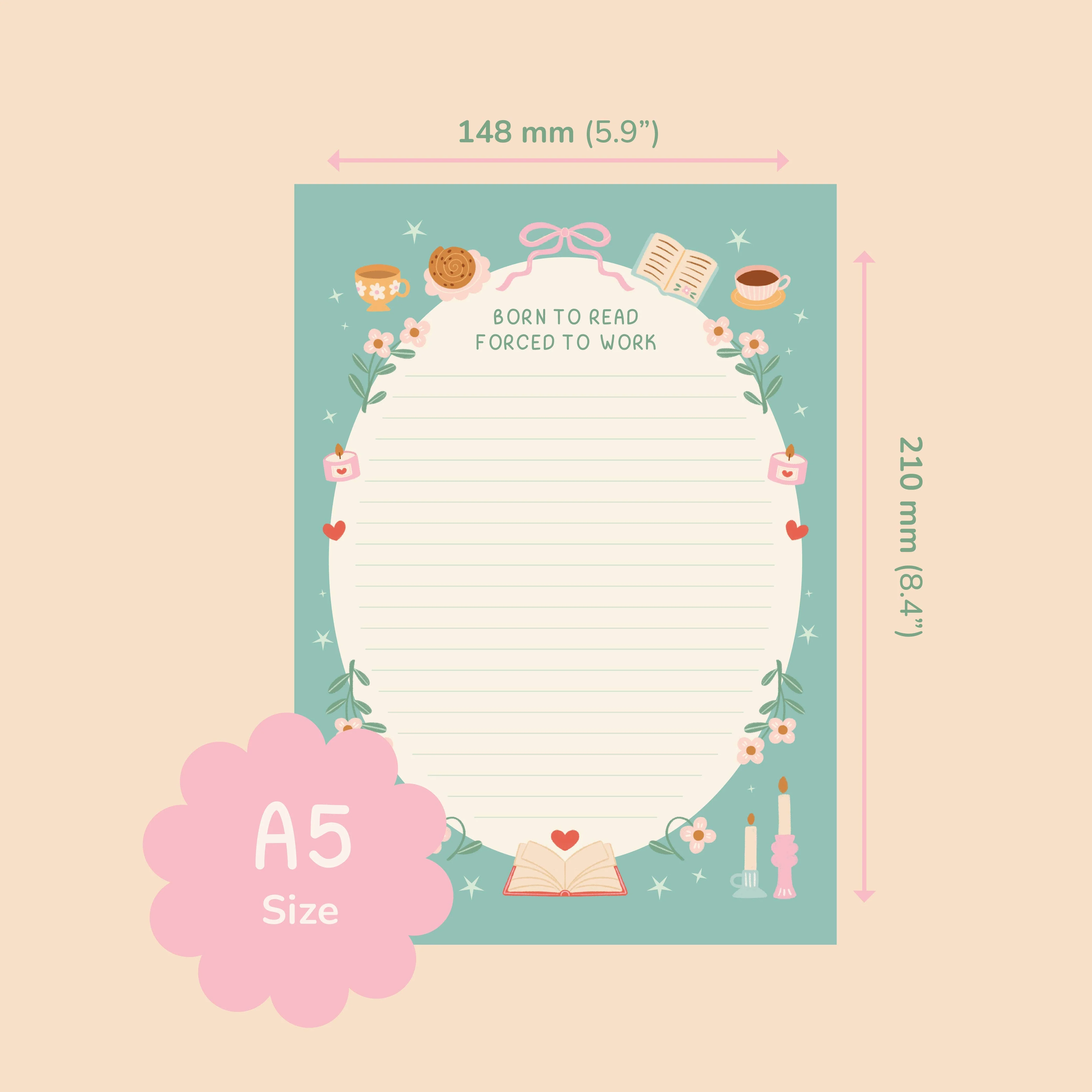 Born To Read Notepad – Literature Stationery Gifts - Image 7
