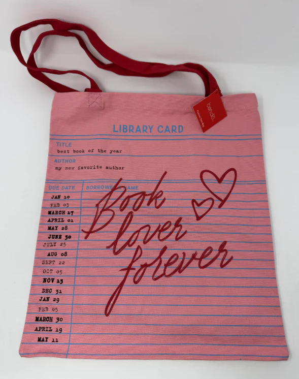 Canvas Tote, Library Card (Pink) - Image 3