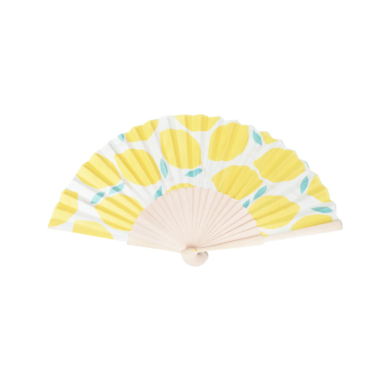Citrus Yellow Hand Fan - Image 3