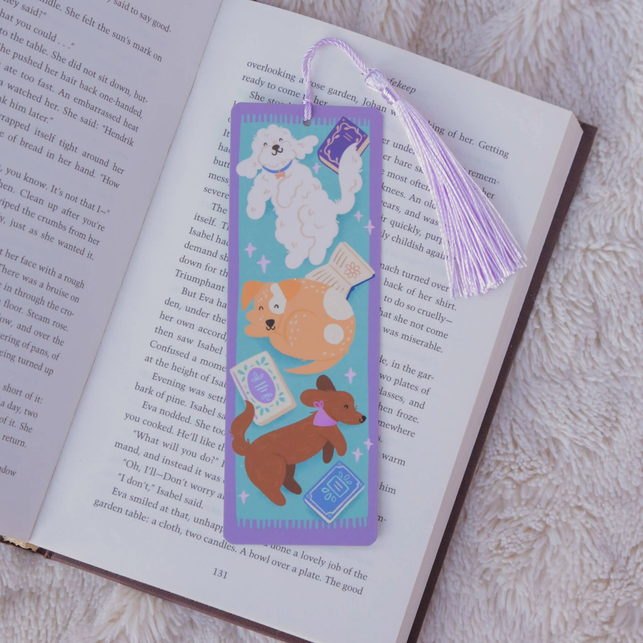 Cosy Dogs Bookmark with Tassel - Image 2