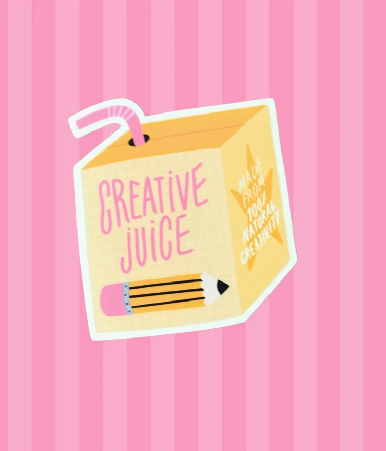 Creative Juice Box Matte Vinyl Sticker