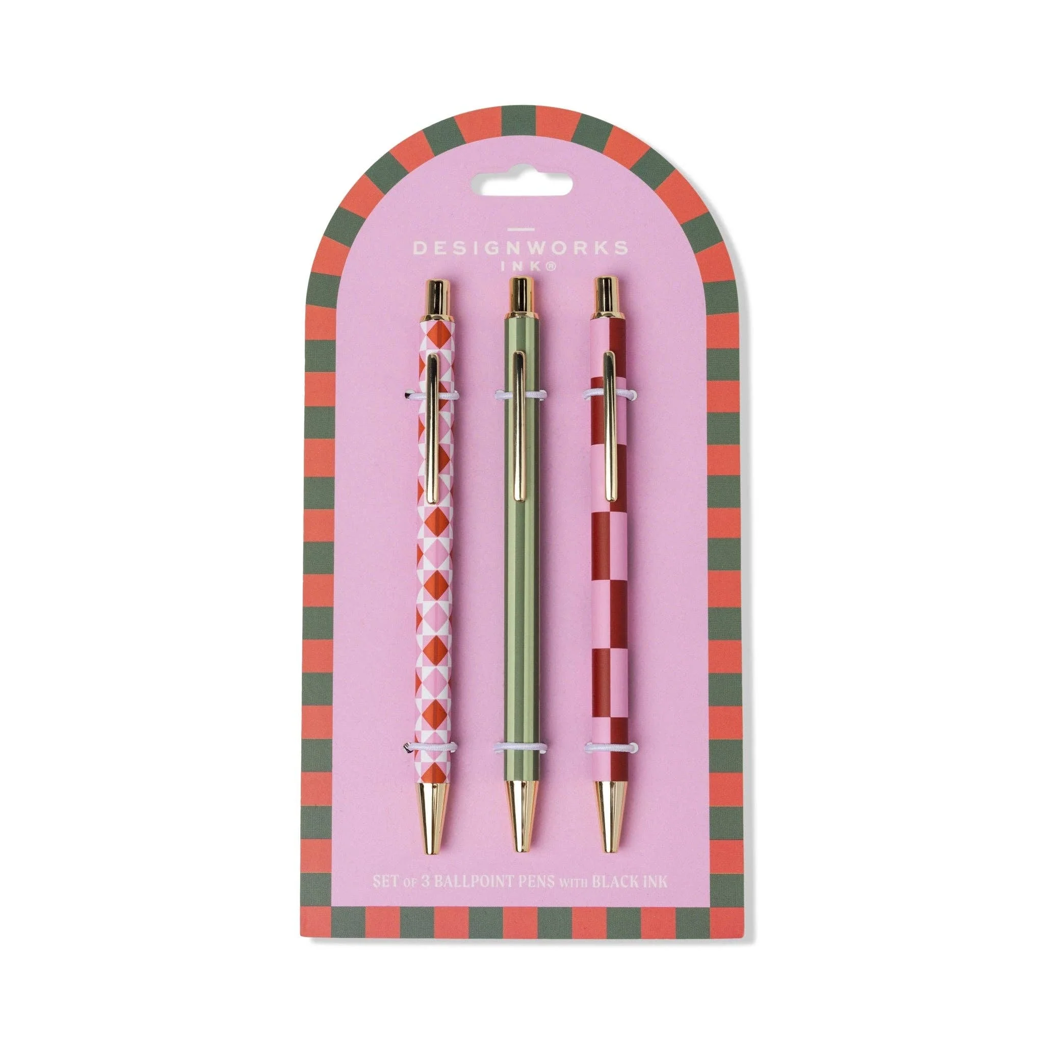 DesignWorks Ink A Dopo 3 Pen Set- Diamond, Stripe, Check