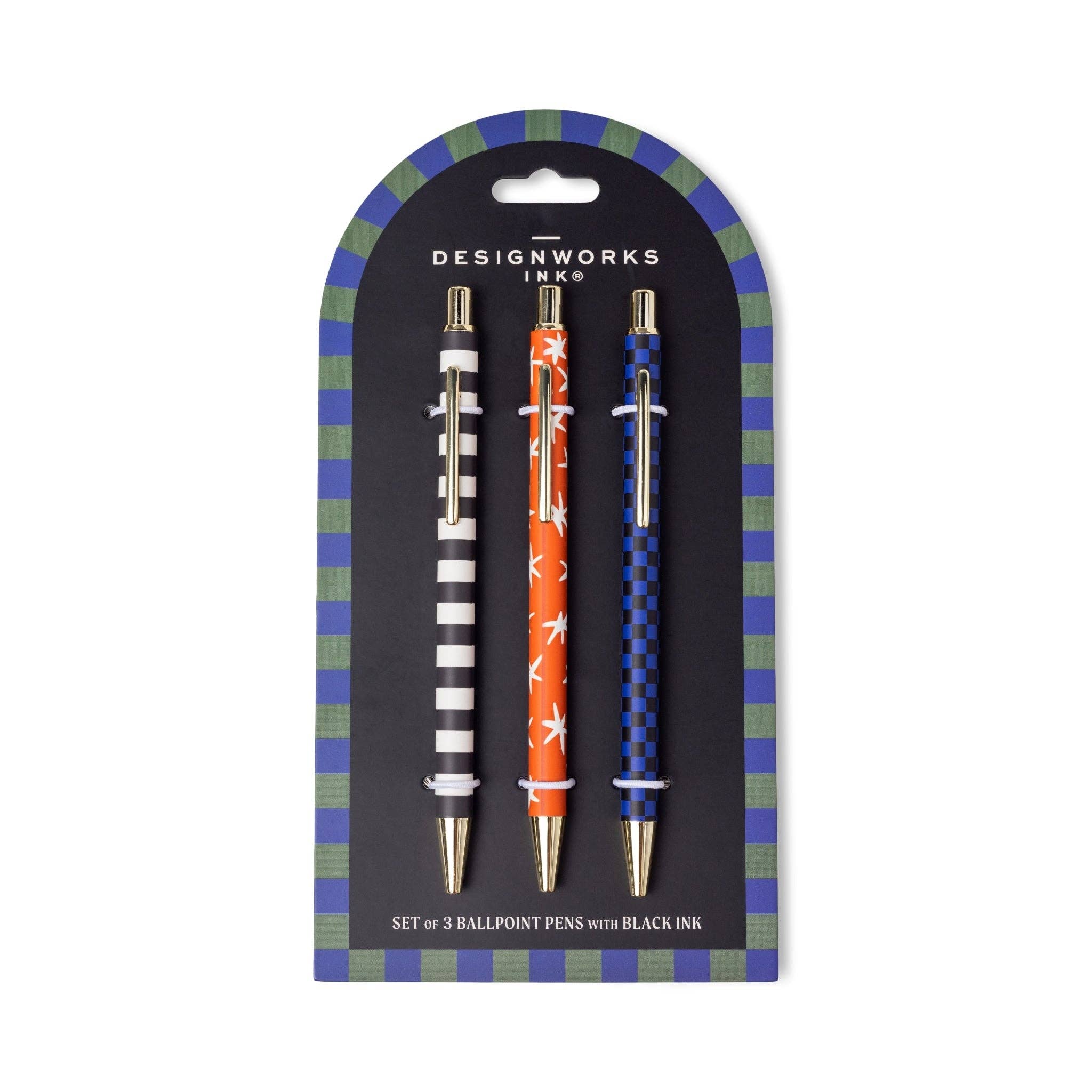 DesignWorks Ink A Dopo 3 Pen Set - Stripe, Star, Check