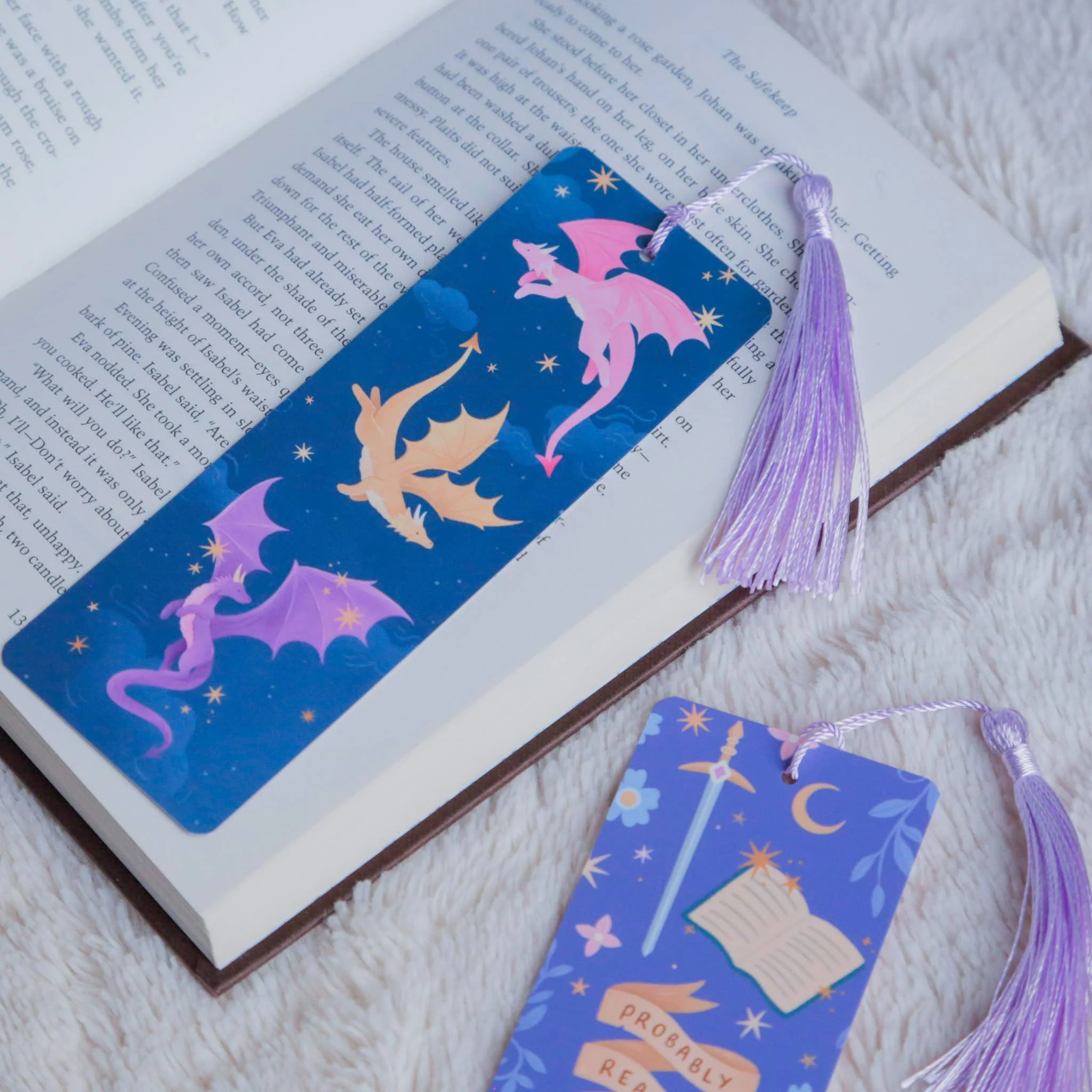 Dragon Bookmark, Fantasy Bookmark with Tassel - Image 3