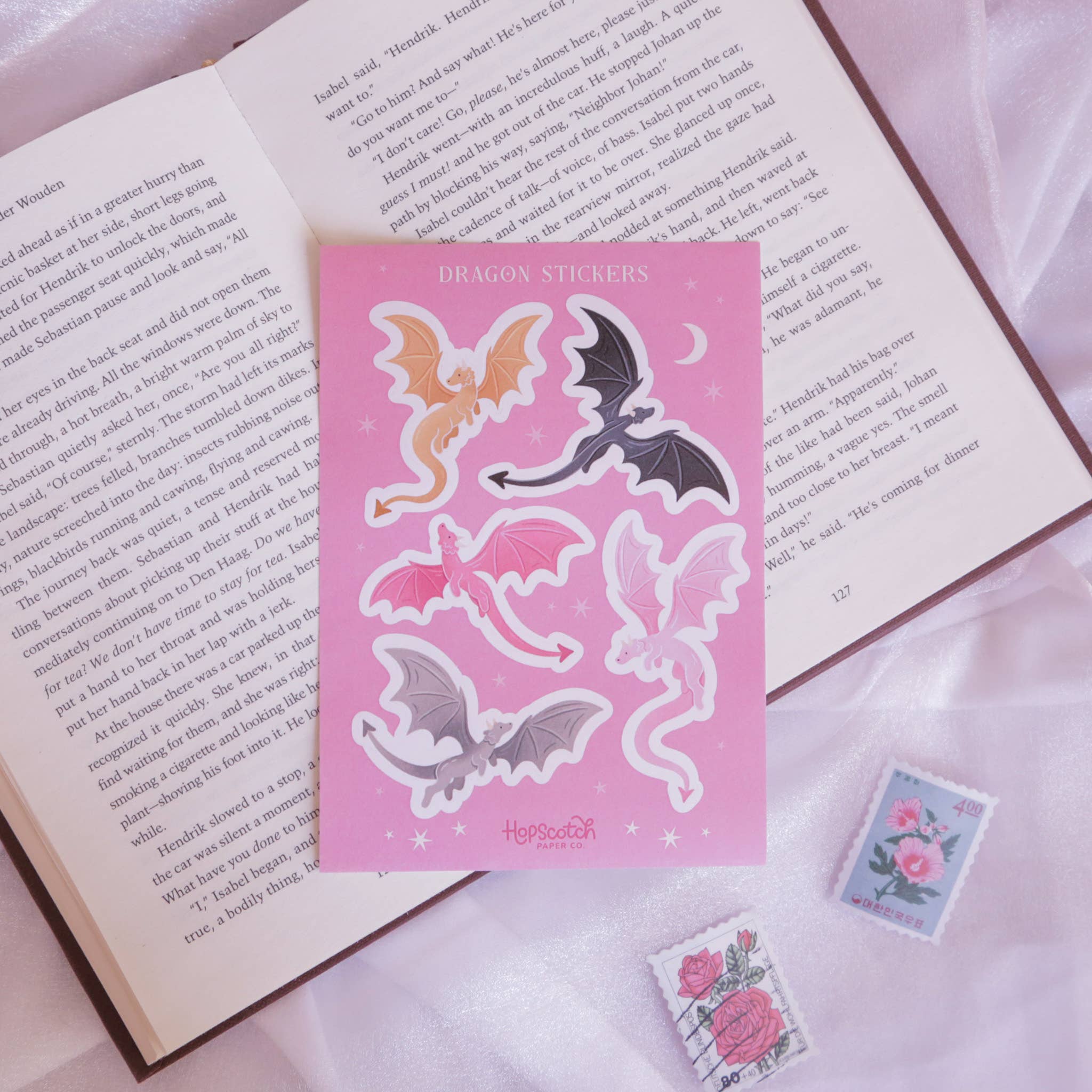 Dragon Sticker Sheet - Fantasy Book & Journaling Gifts - Image 2