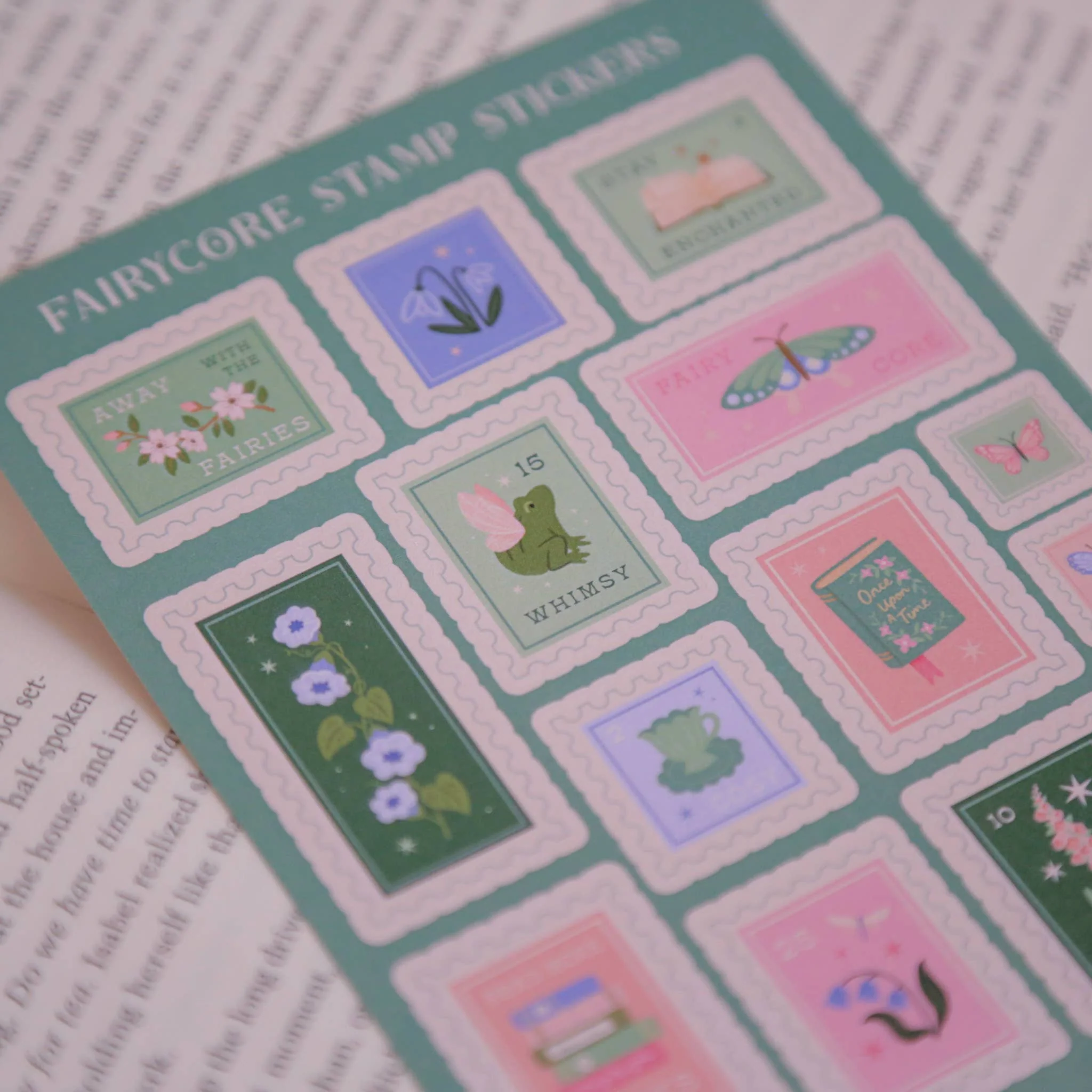 Fairycore Stamps Sticker Sheet - Fantasy Book Gifts - Image 3