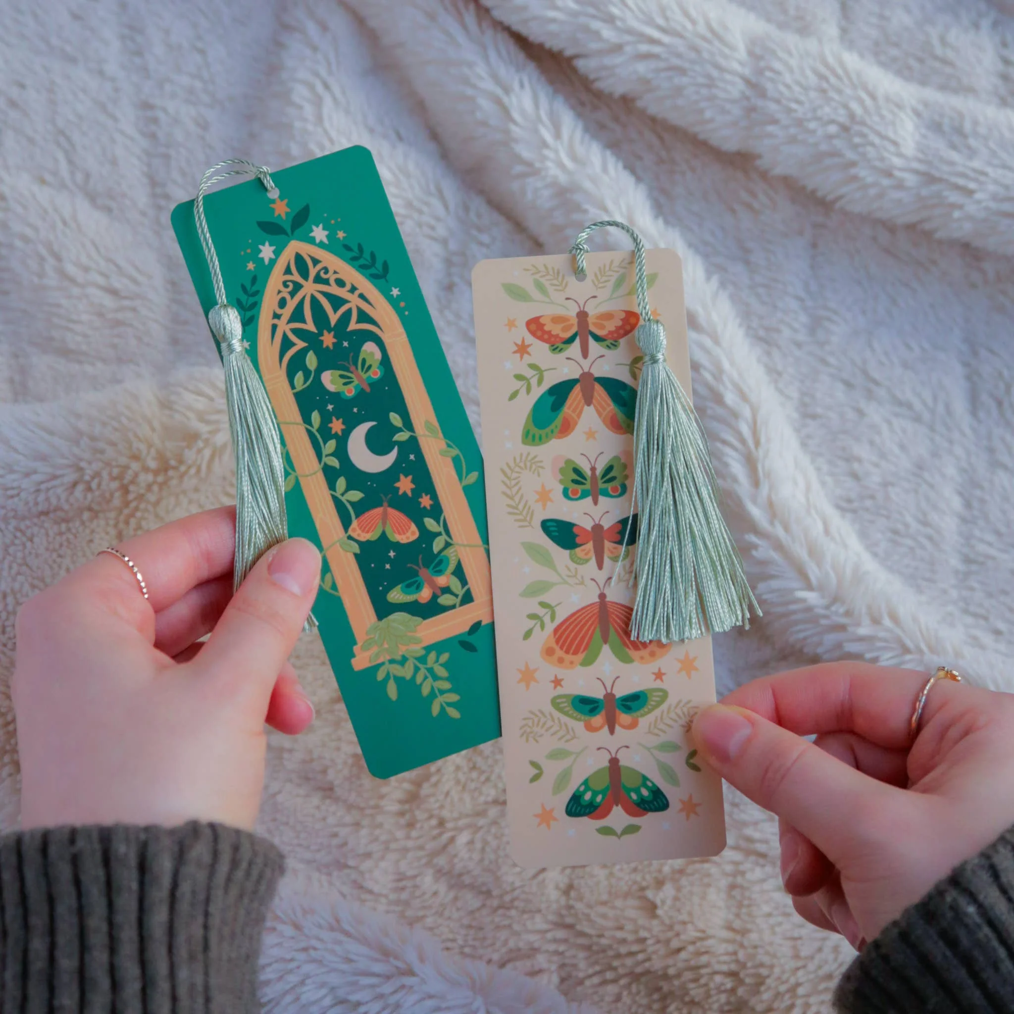 Forest Window, Fantasy Bookmark with Tassel - Image 3