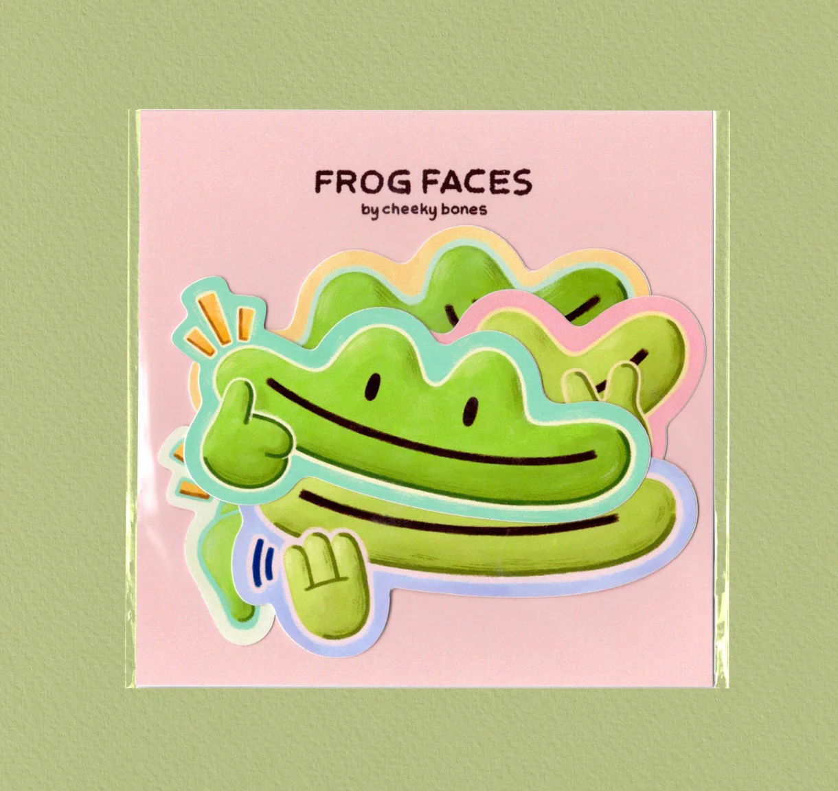 Frog Faces Sticker pack