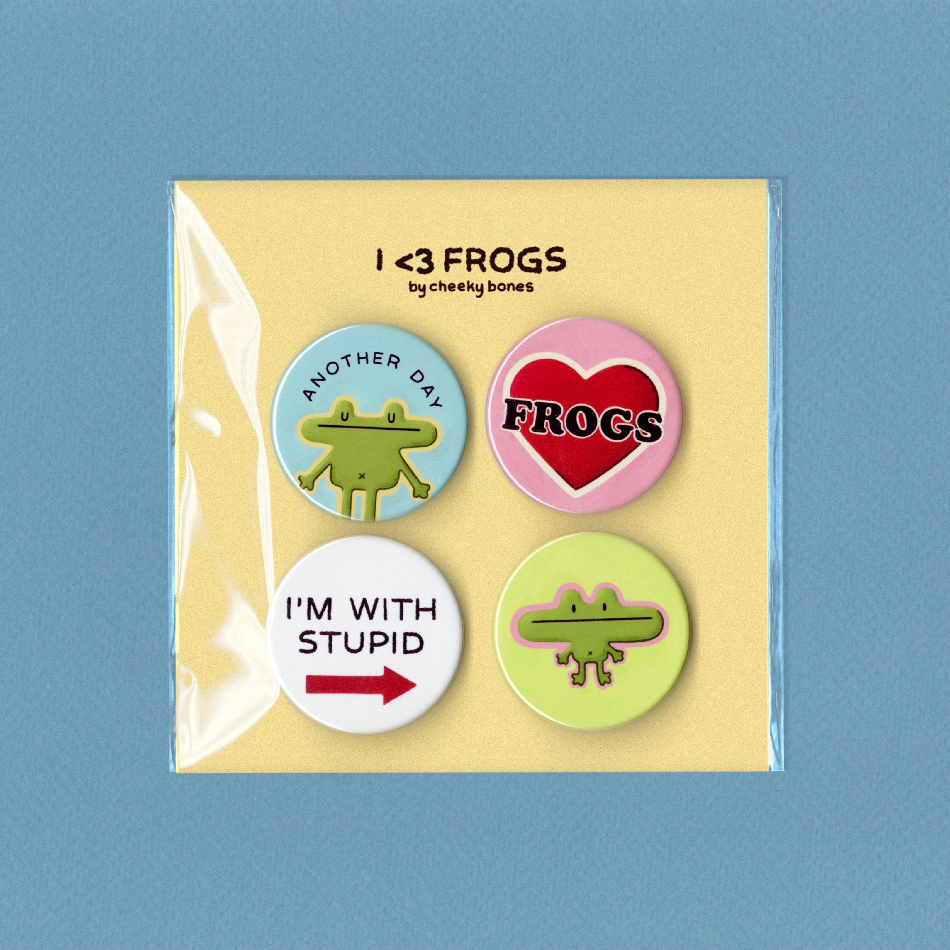 I <3 Frogs Badge Pack