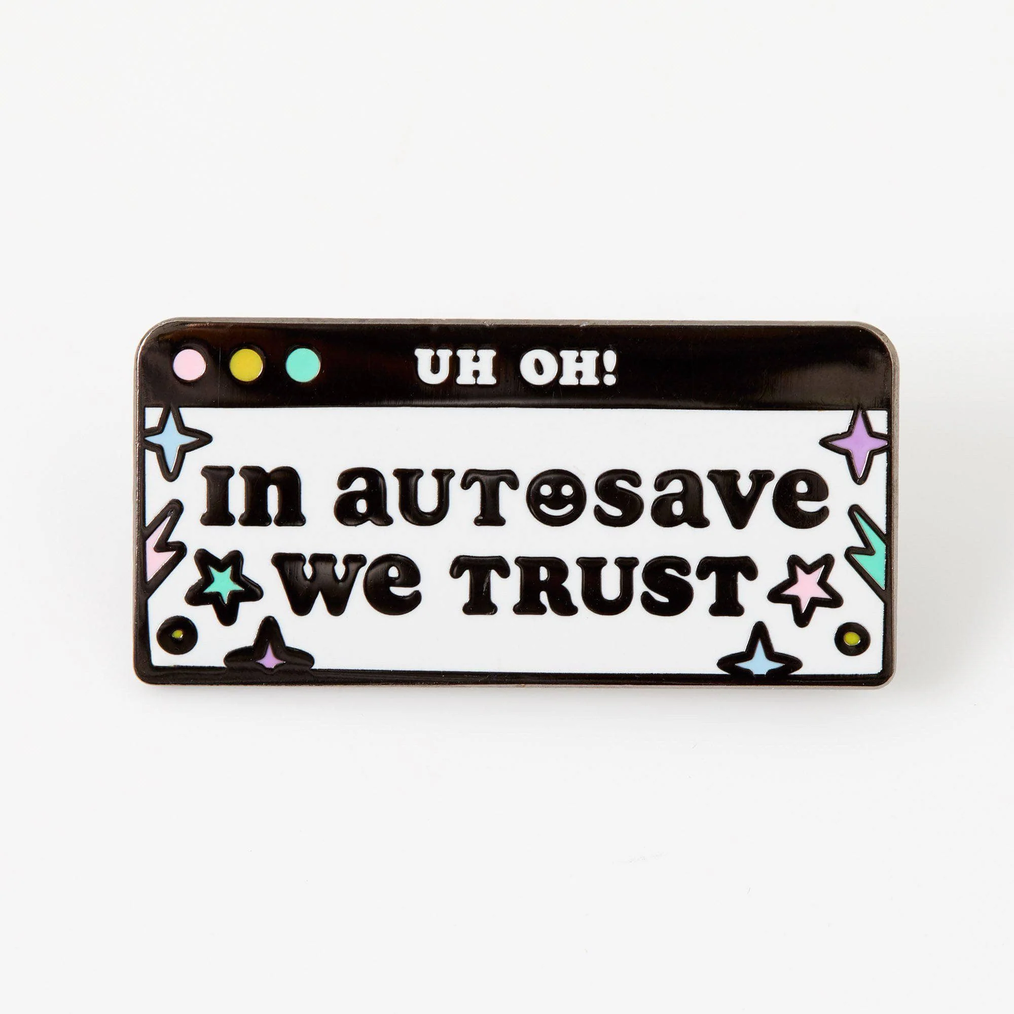 In Autosave We Trust Enamel Pin - Image 3
