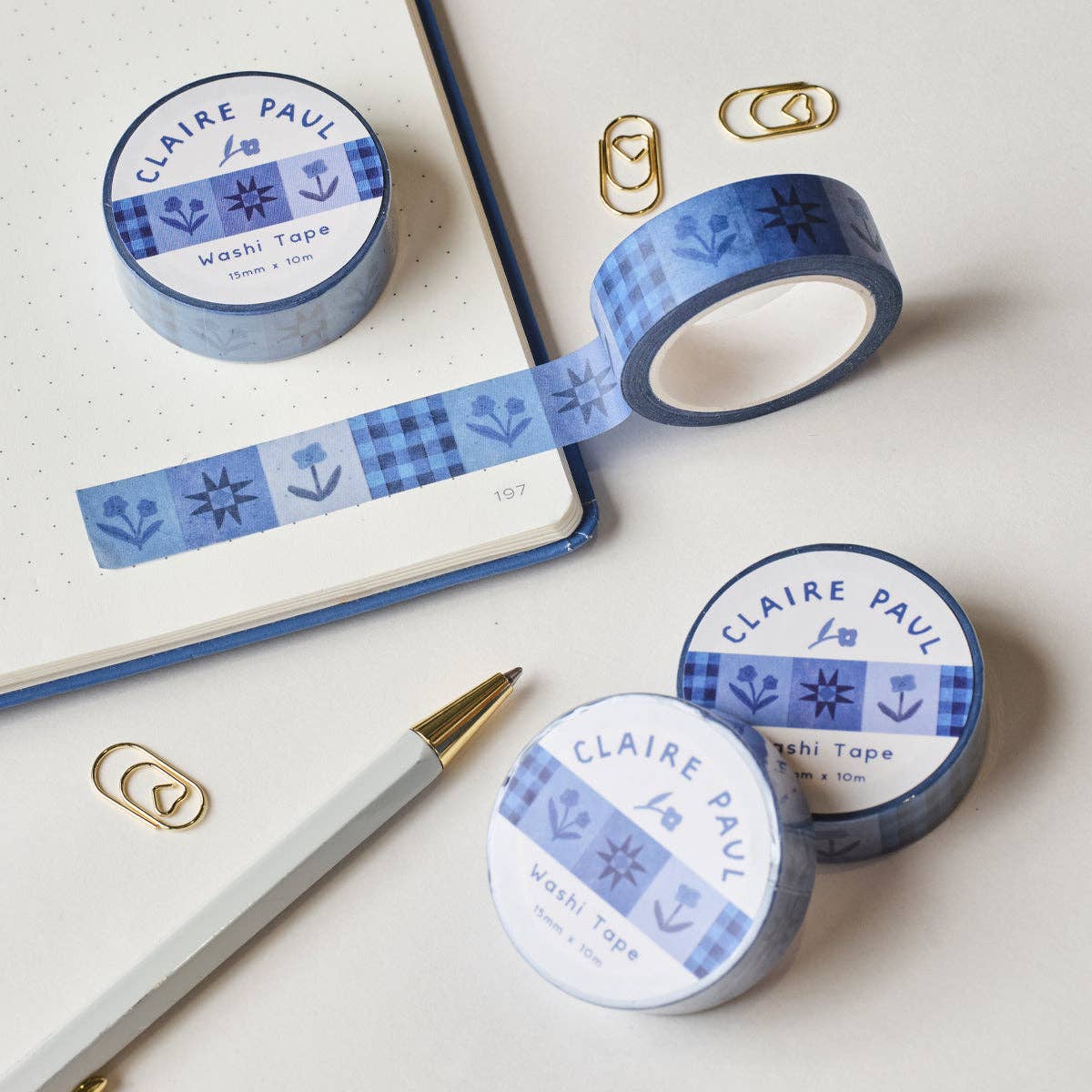Inky Floral Washi Tape - Image 3