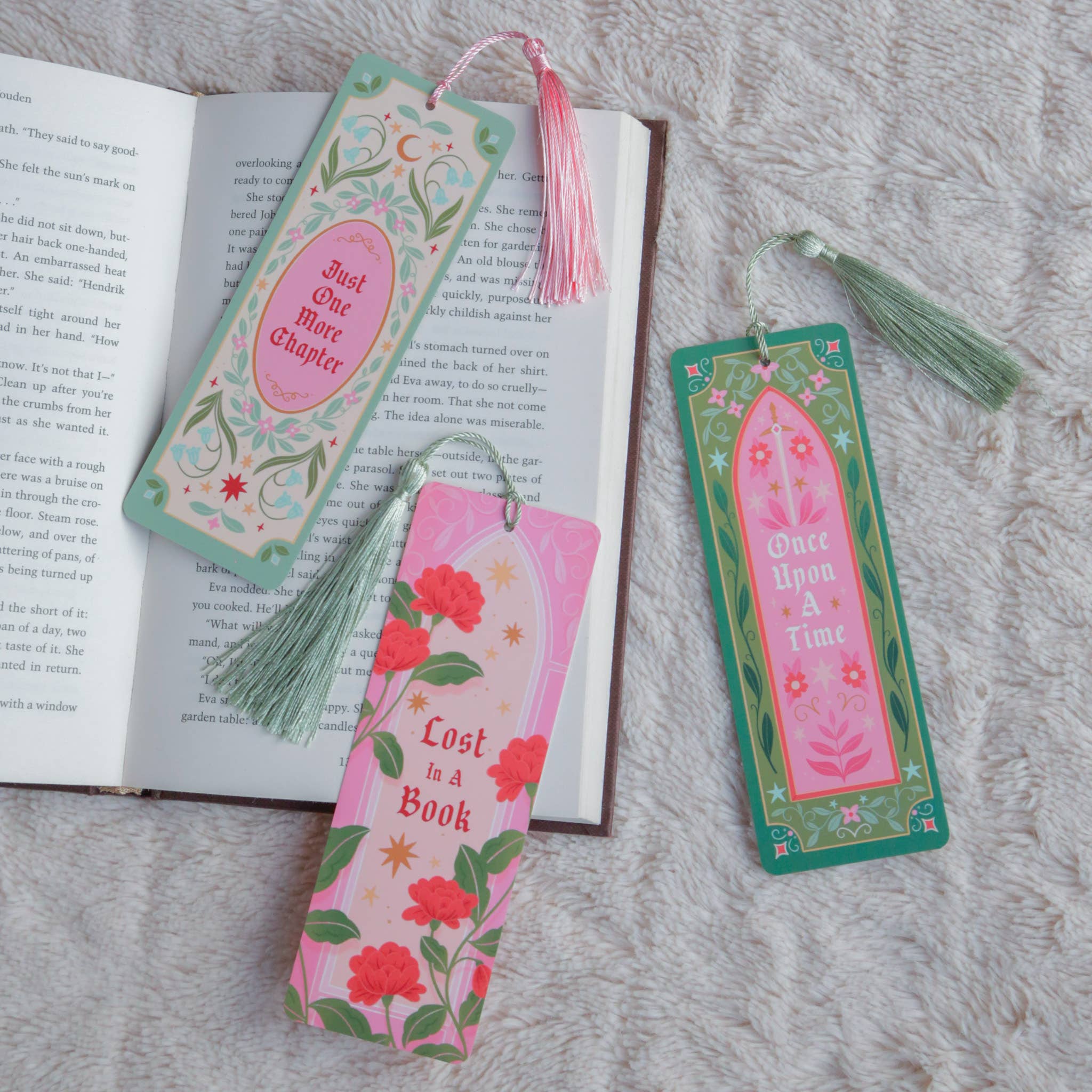 Just One More Chapter Fantasy Bookmark with Tassel - Image 3