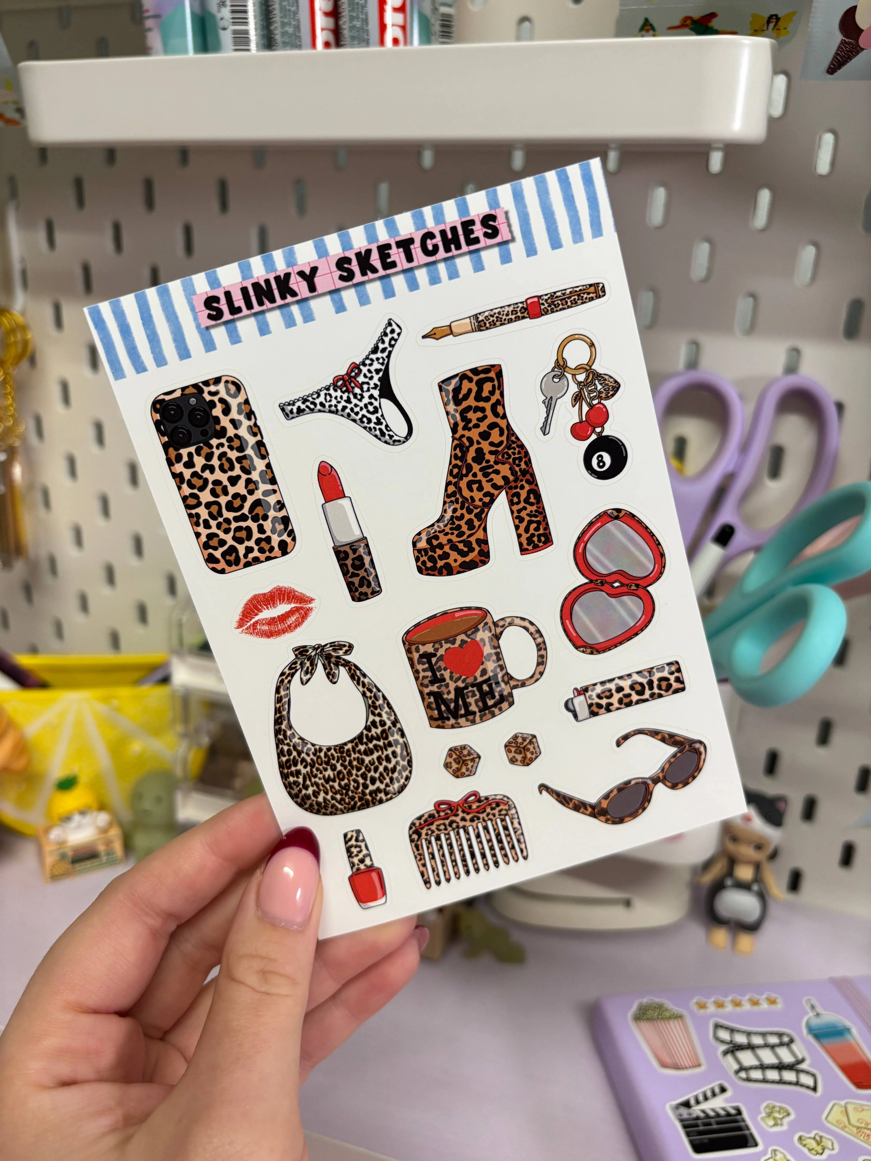 Leopard Print A6 Matte Sticker Sheet