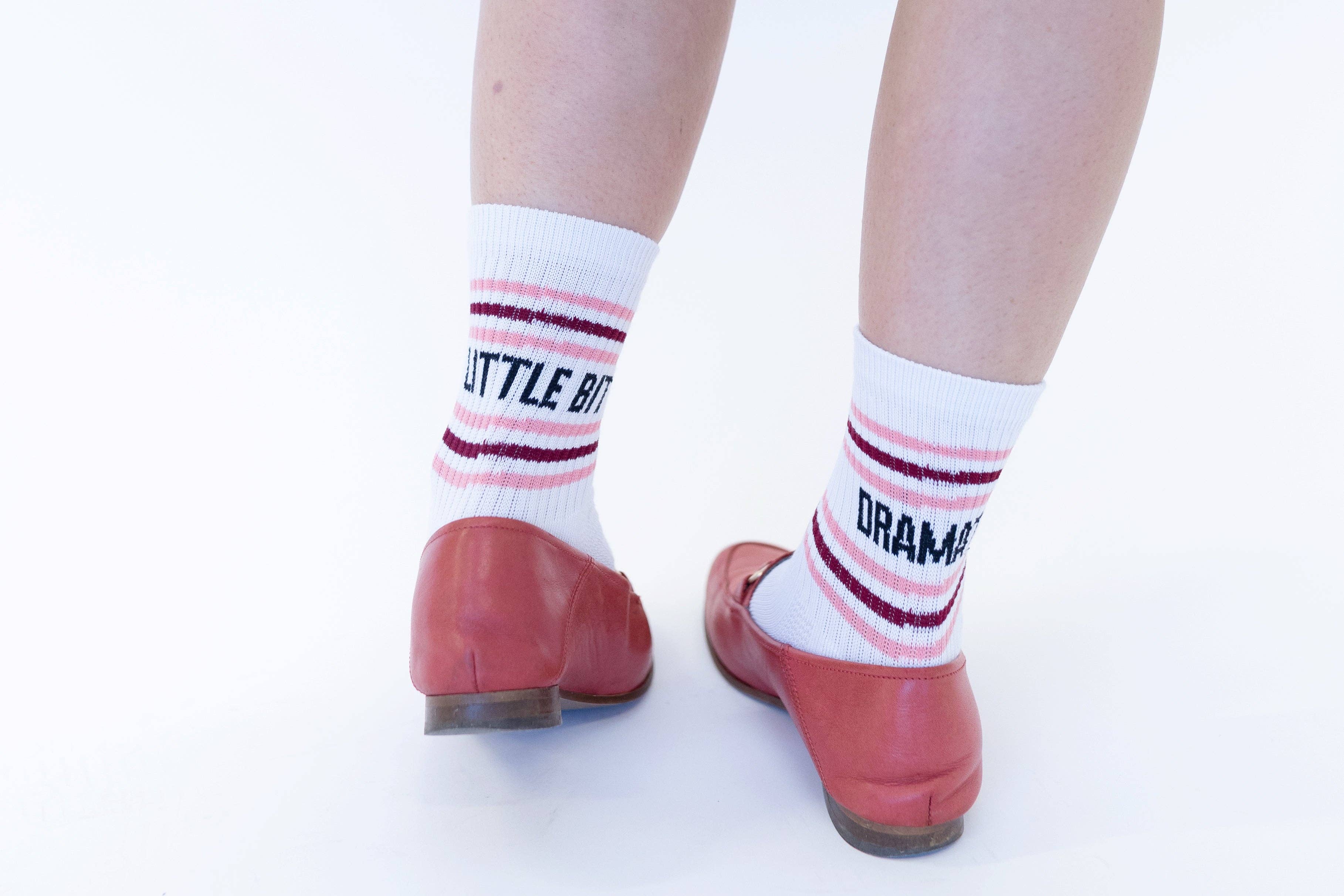 Little Bit Dramatic: Slogan Sports Socks - Image 2
