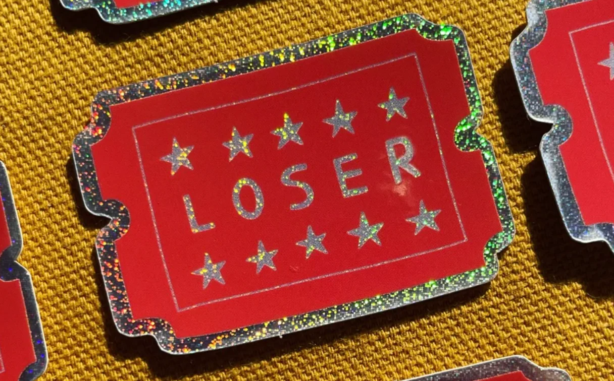 Loser Sparkly Sticker