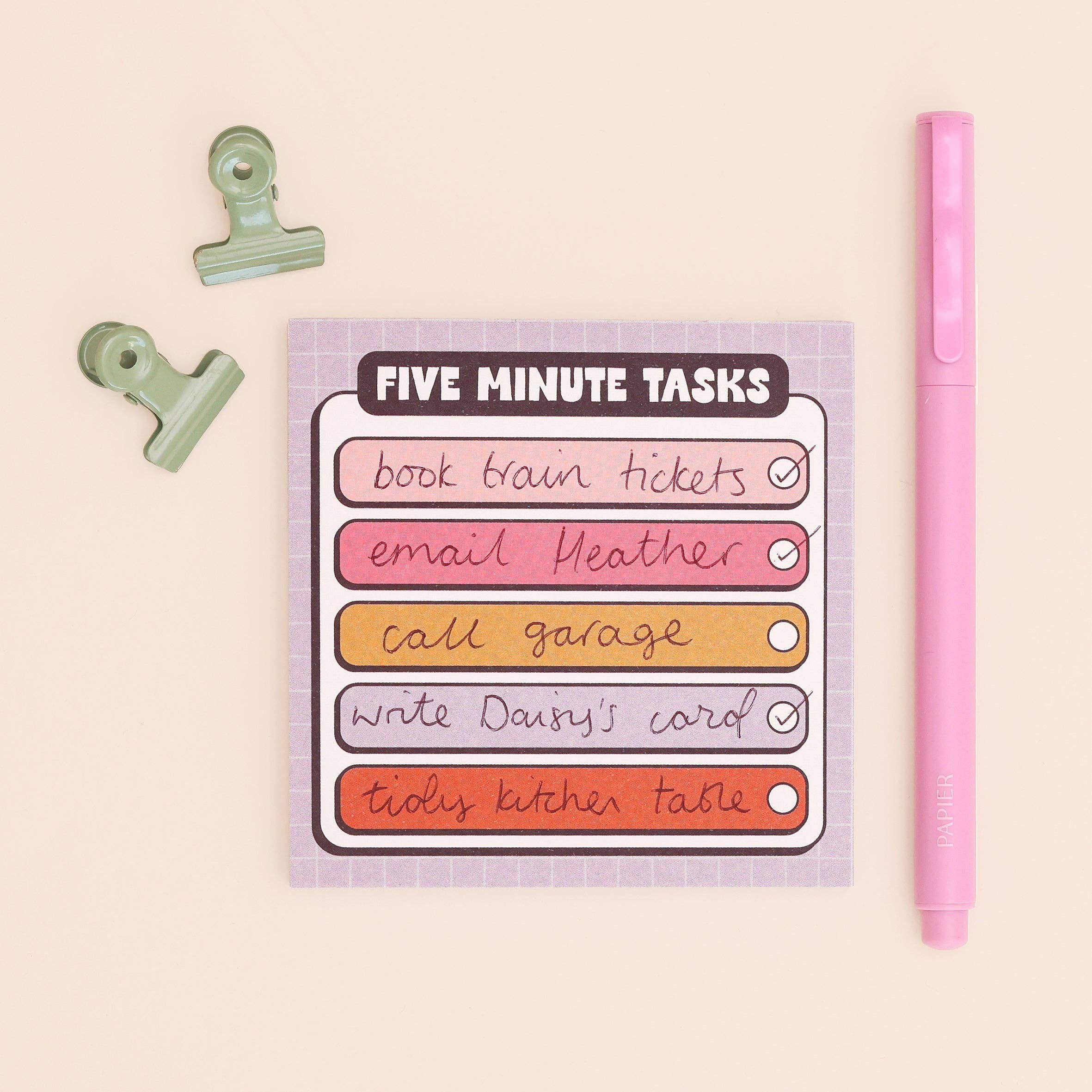 Memo Pad - Five Minute Tasks - Image 2