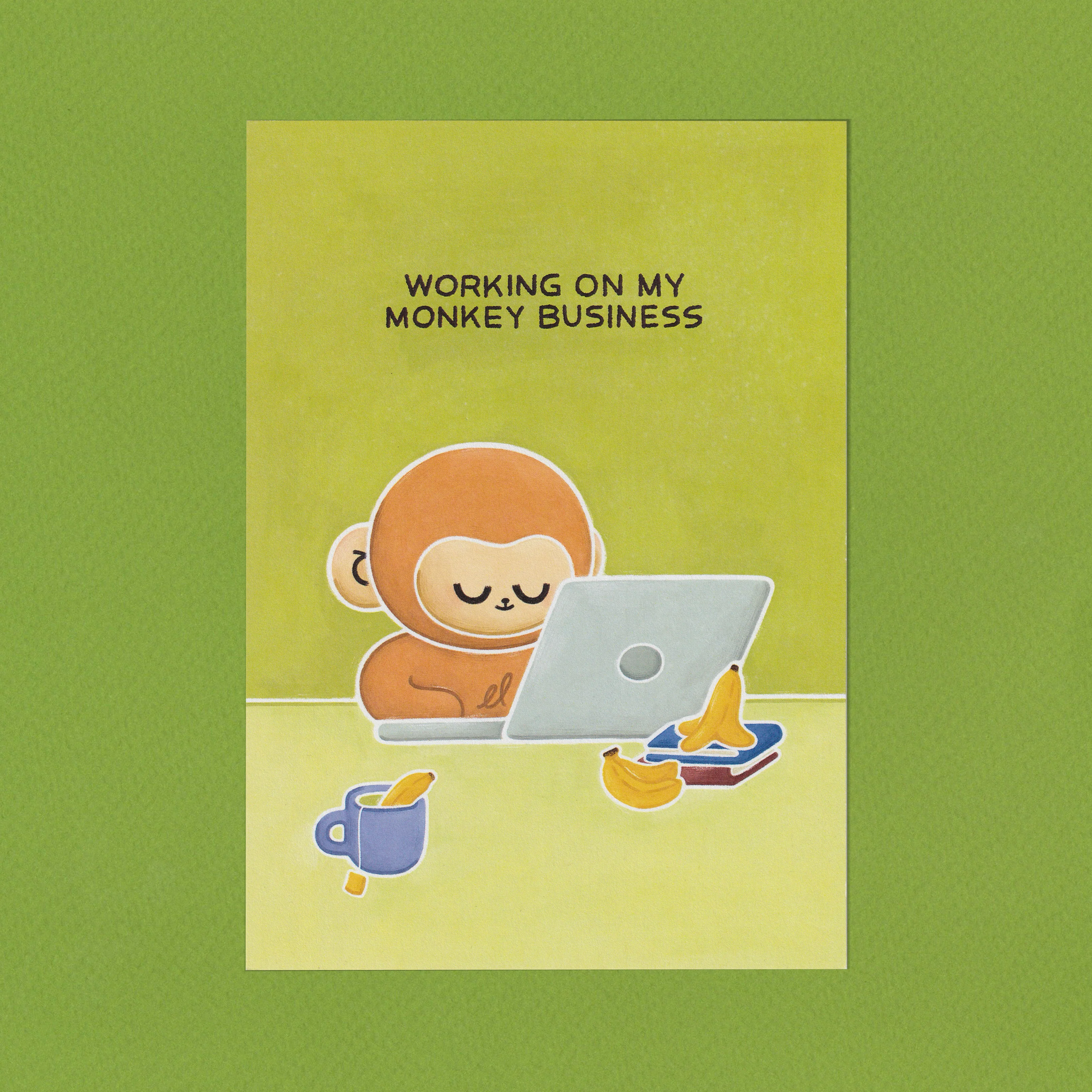 Monkey Business Postcard