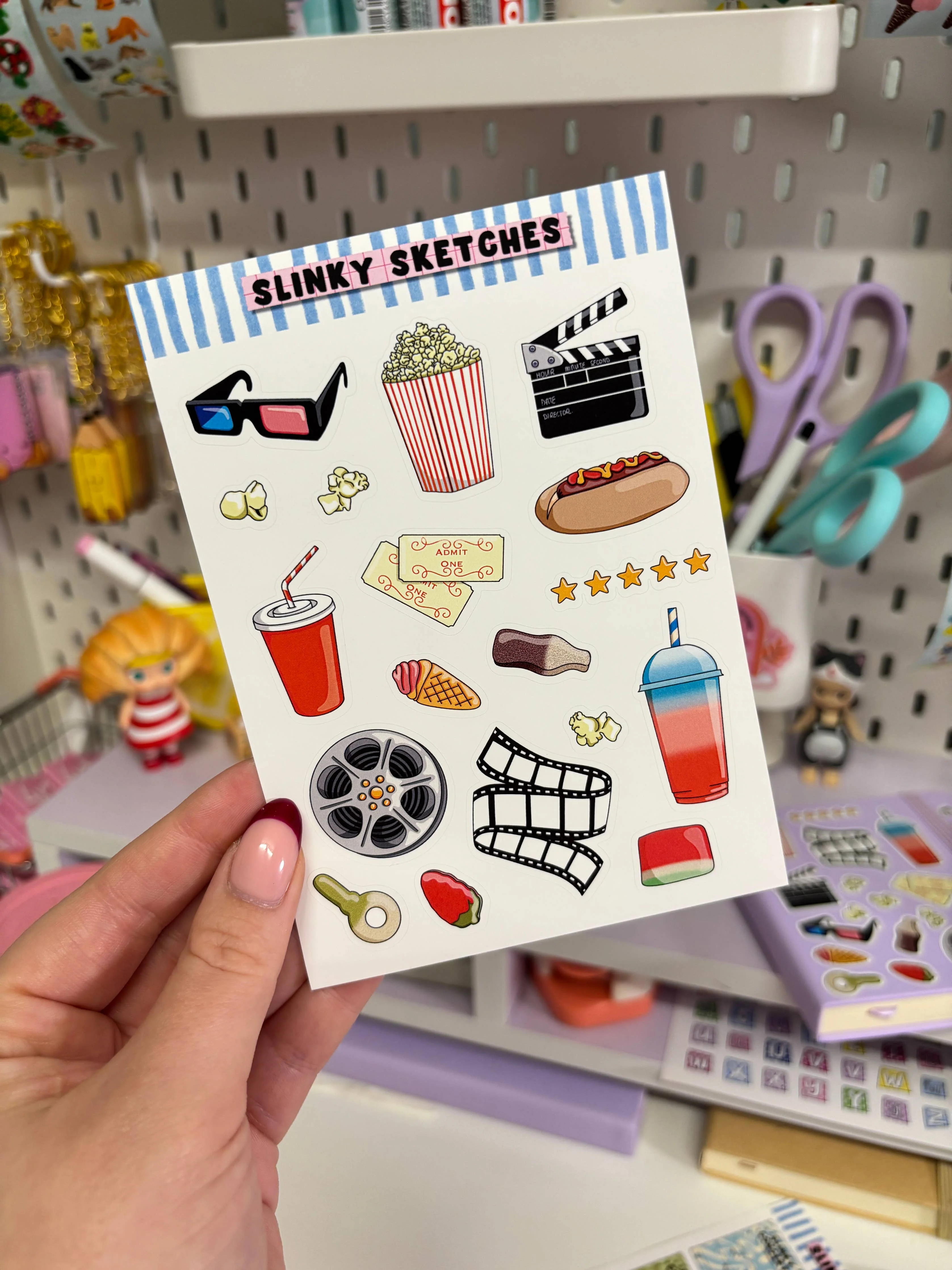 Movie A6 Matte Sticker Sheet