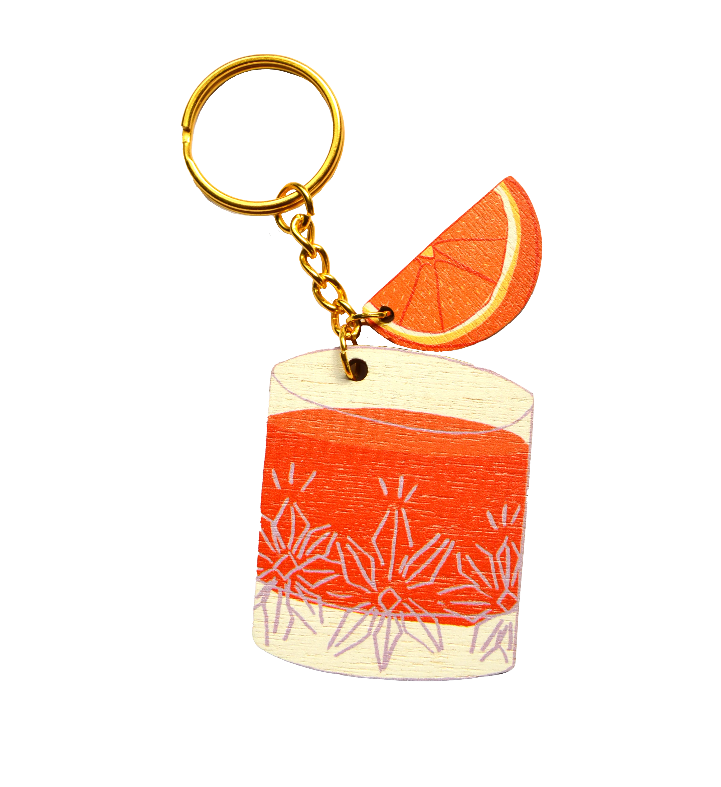 Negroni charm keychain