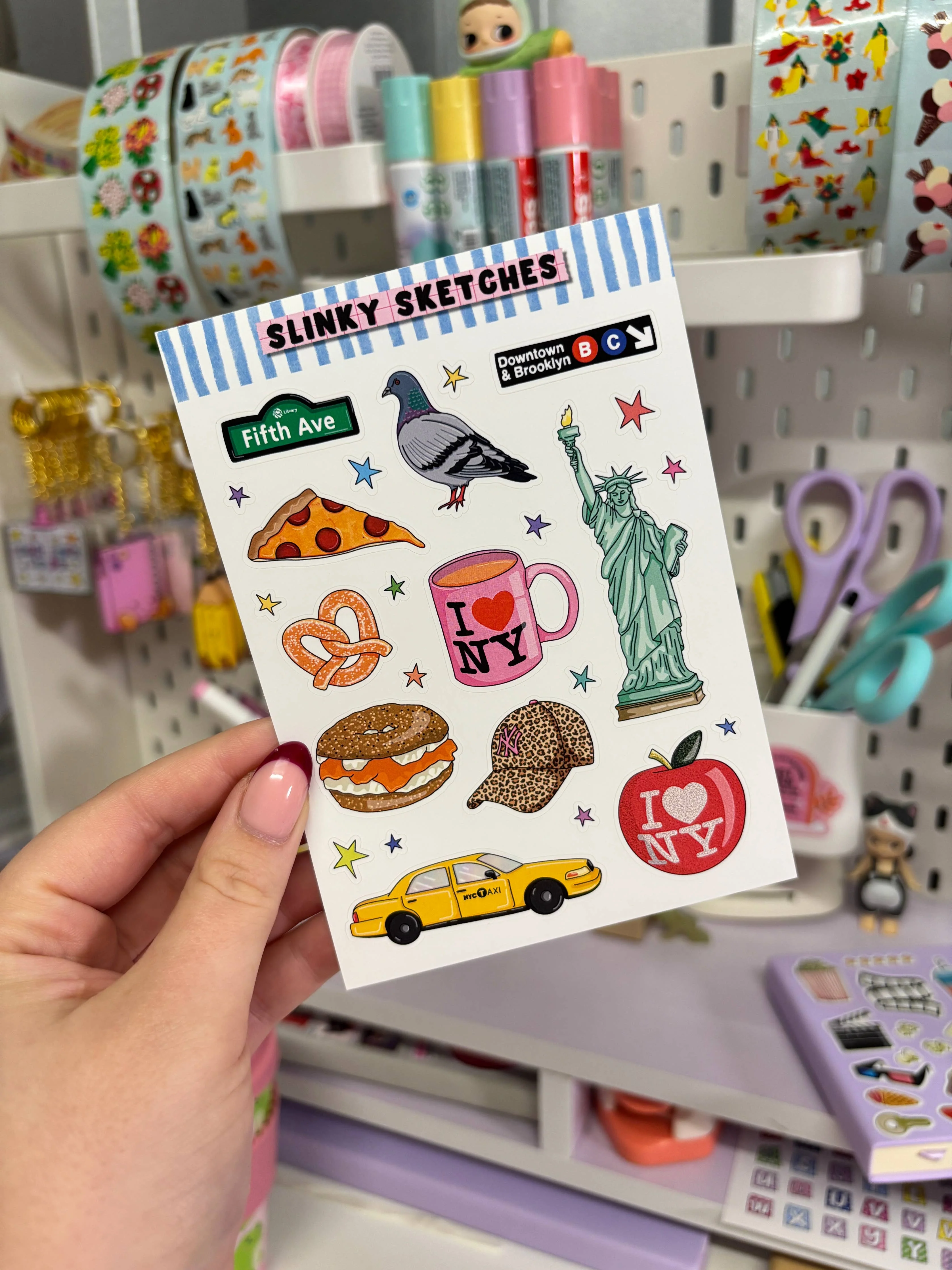 New York A6 Matte Sticker Sheet