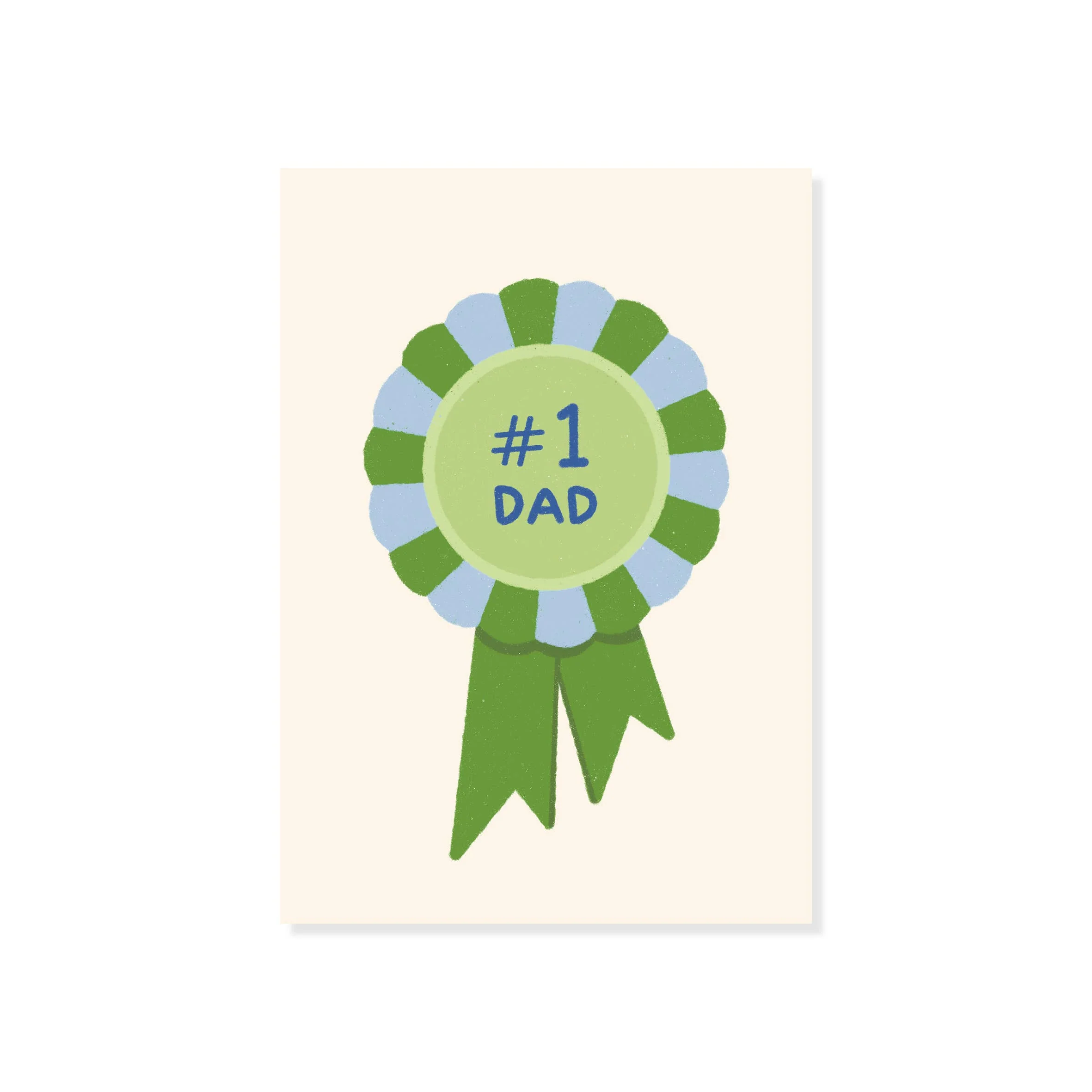 Number 1 Dad Rosette - Father's Day Card