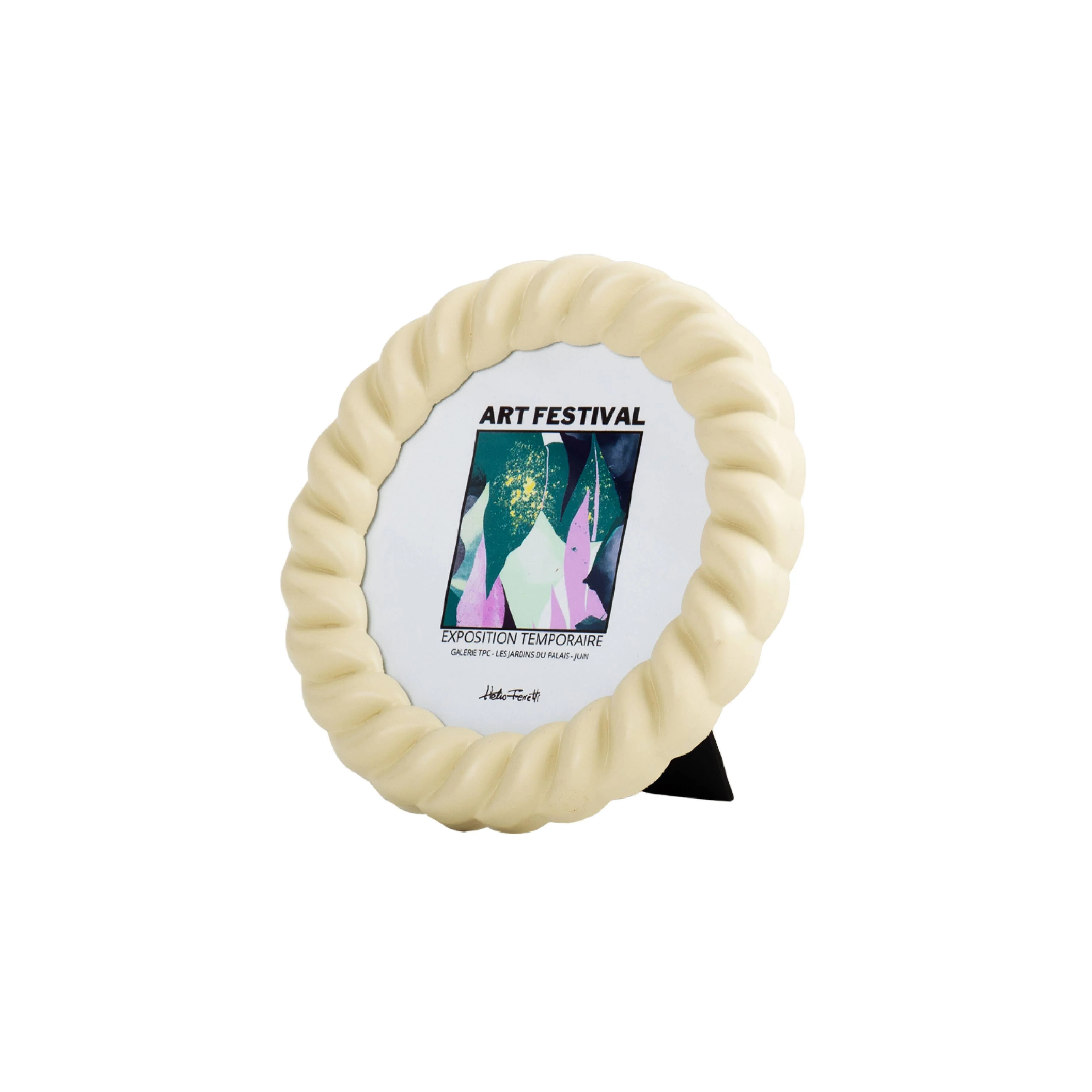 Oval Braid Photo Frame - Cream - Image 4