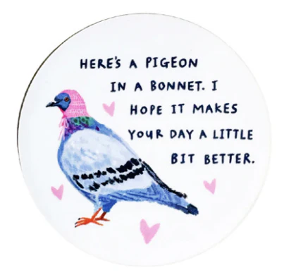 Pigeon In A Bonnet Sticker