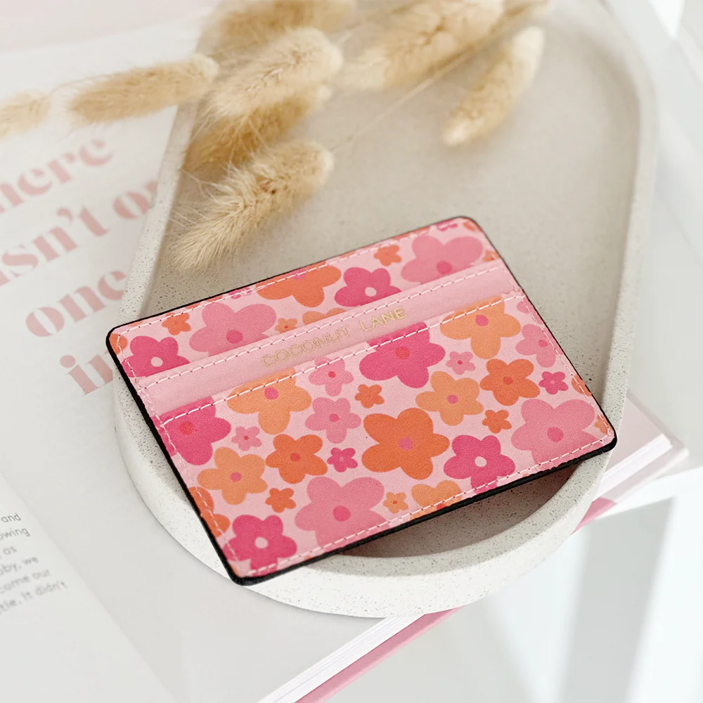 Pink & Orange Bloom Card Holder - Image 2