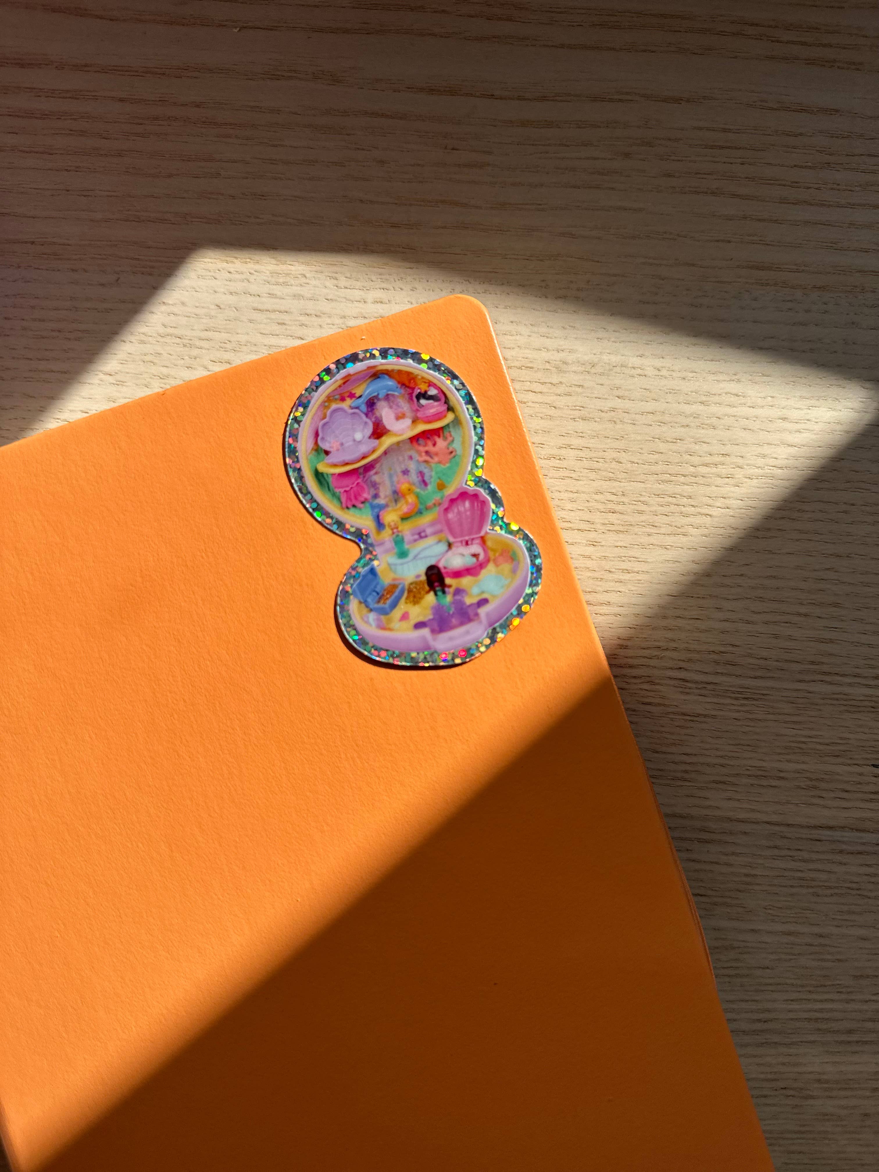 Polly Pocket Mermaid Glitter Vinyl Sticker - Image 3