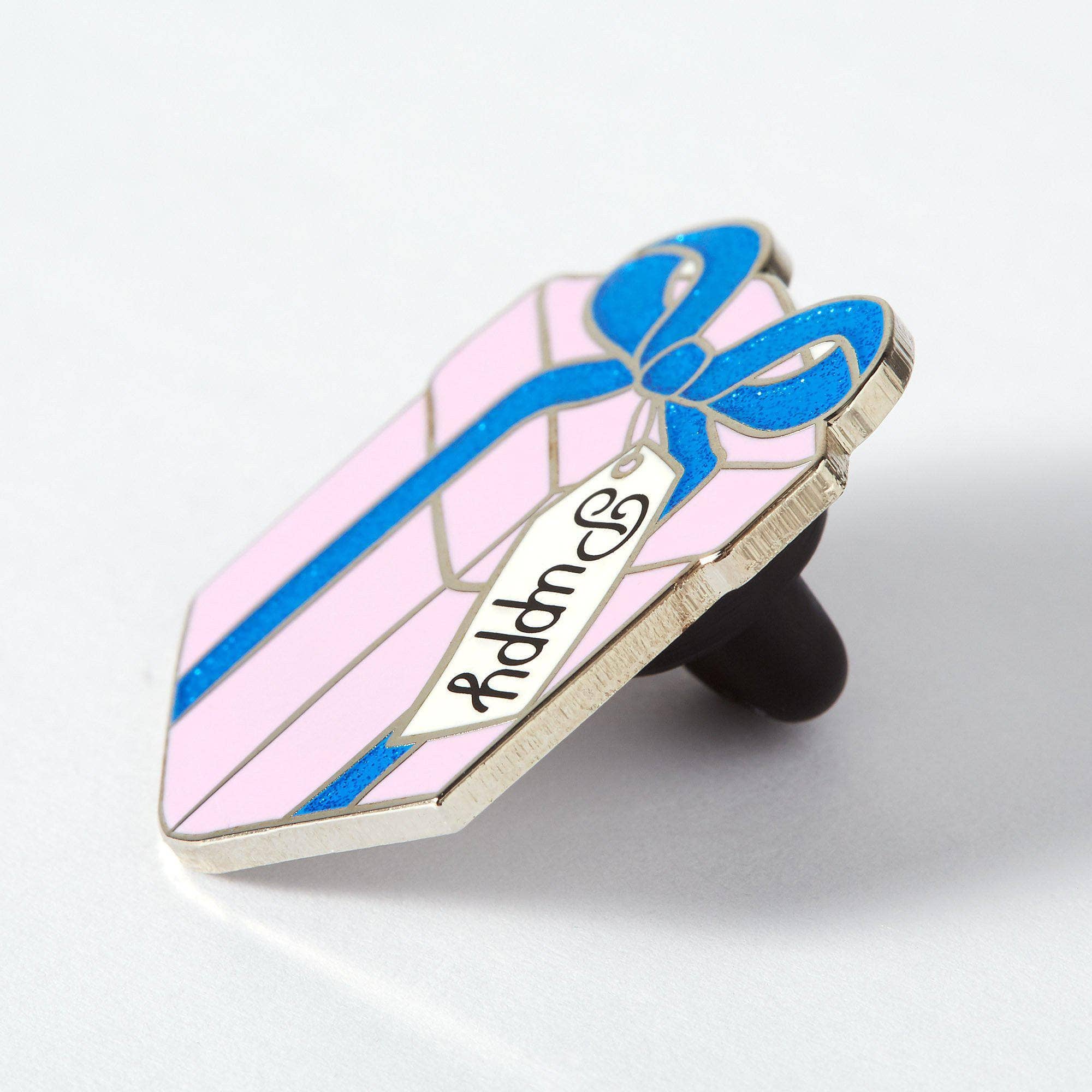 Puppy Gift Box Enamel Pin - Image 2