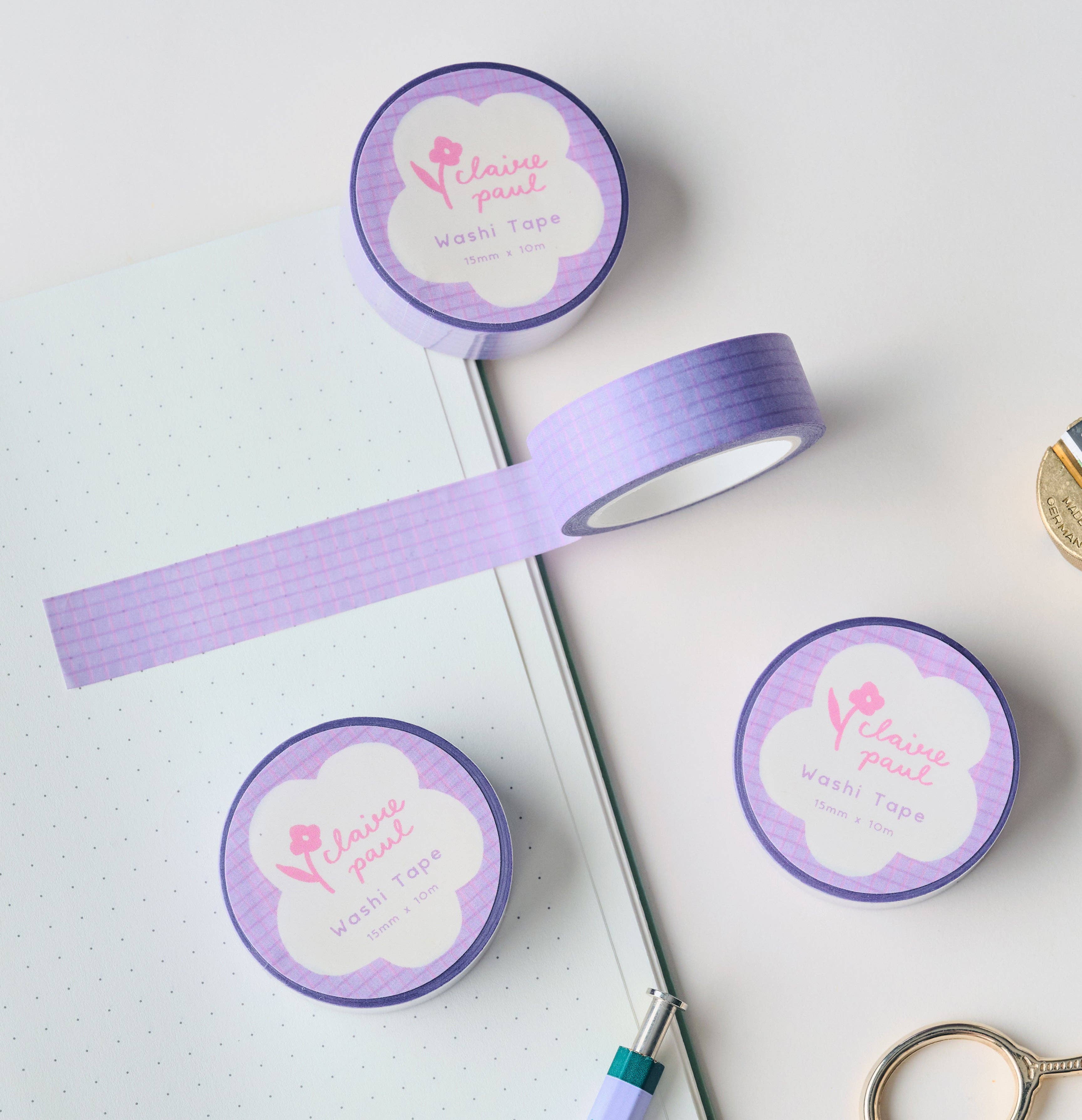 Purple Grid Washi Tape