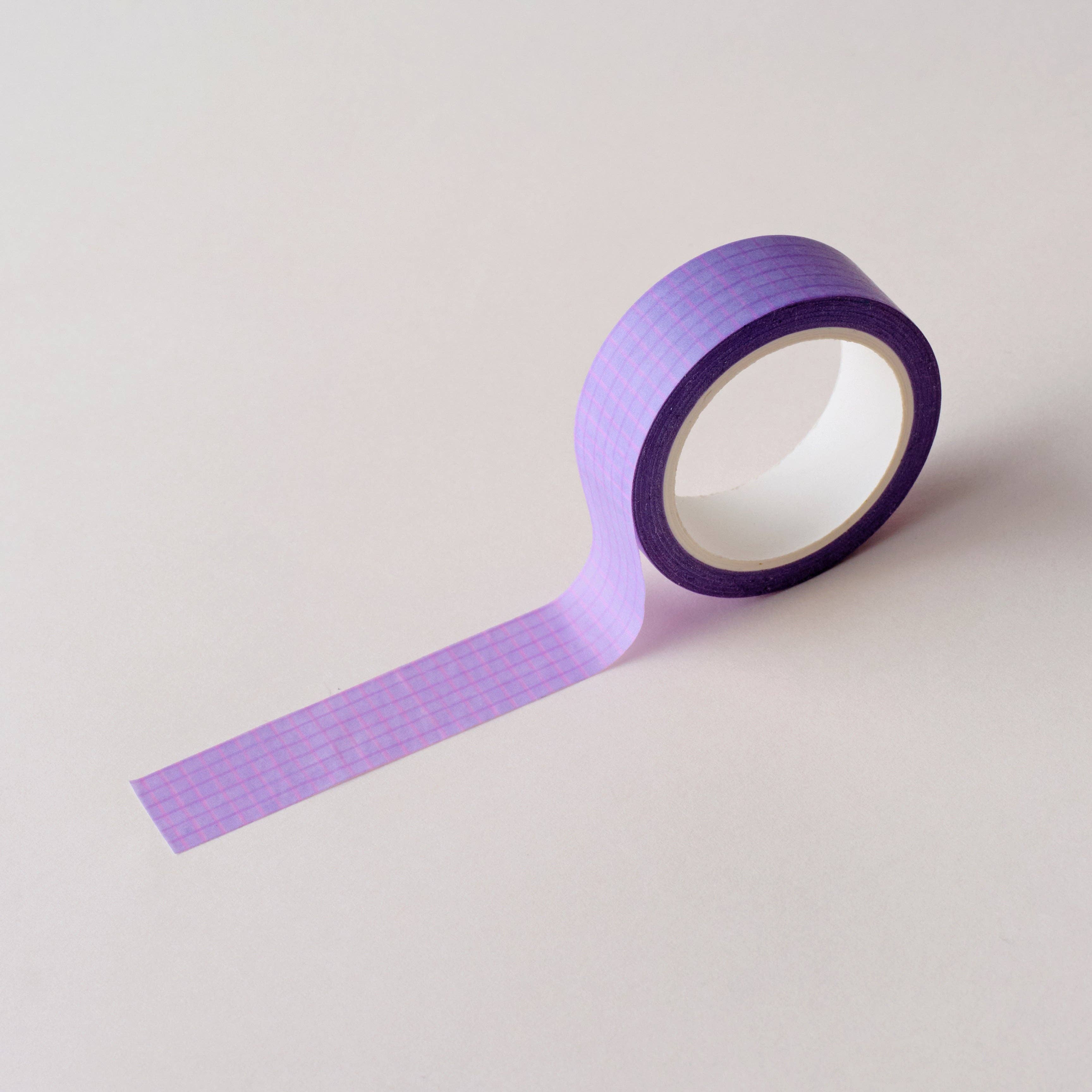 Purple Grid Washi Tape - Image 5
