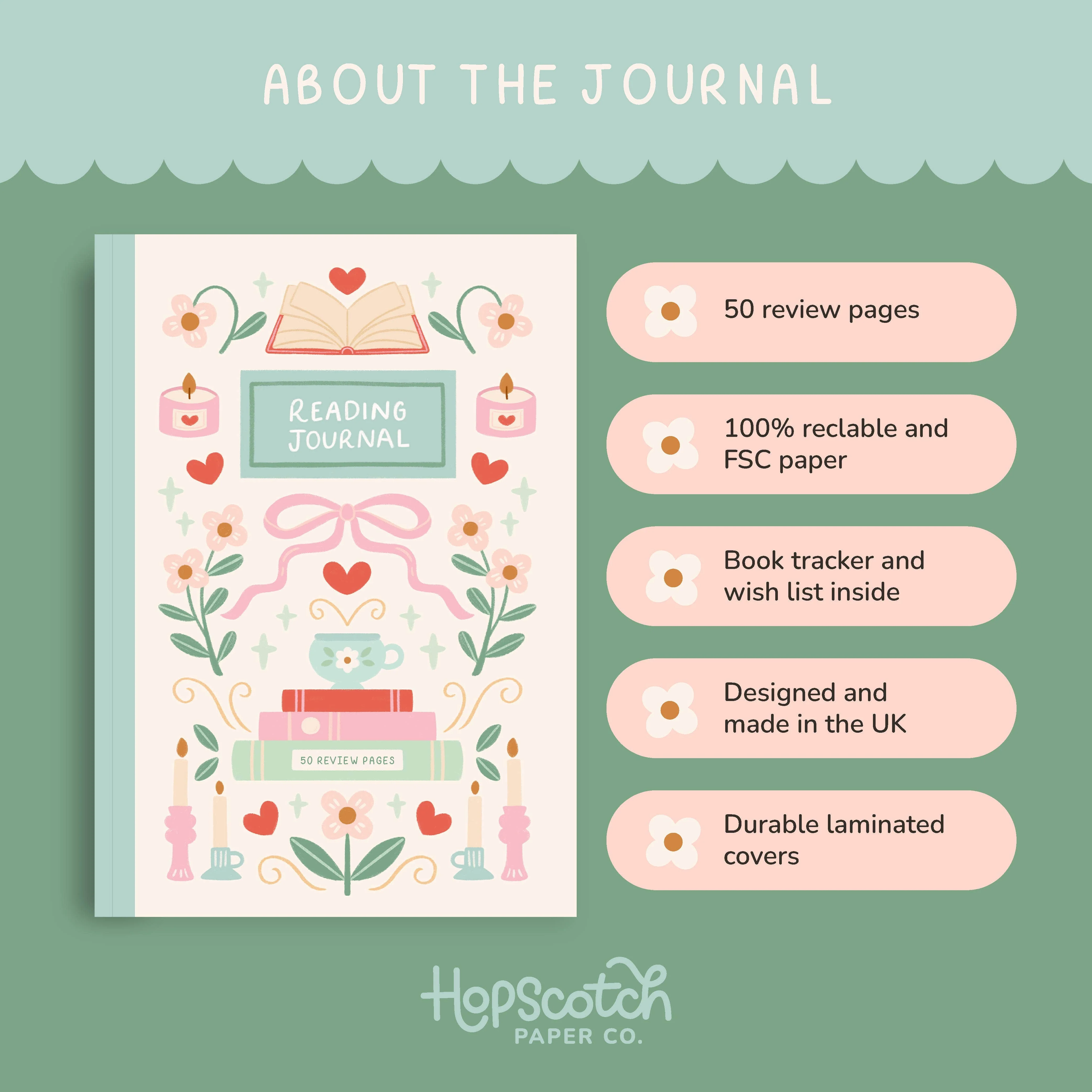 Reading Journal – 50 Page Book Review Notebook - Image 4