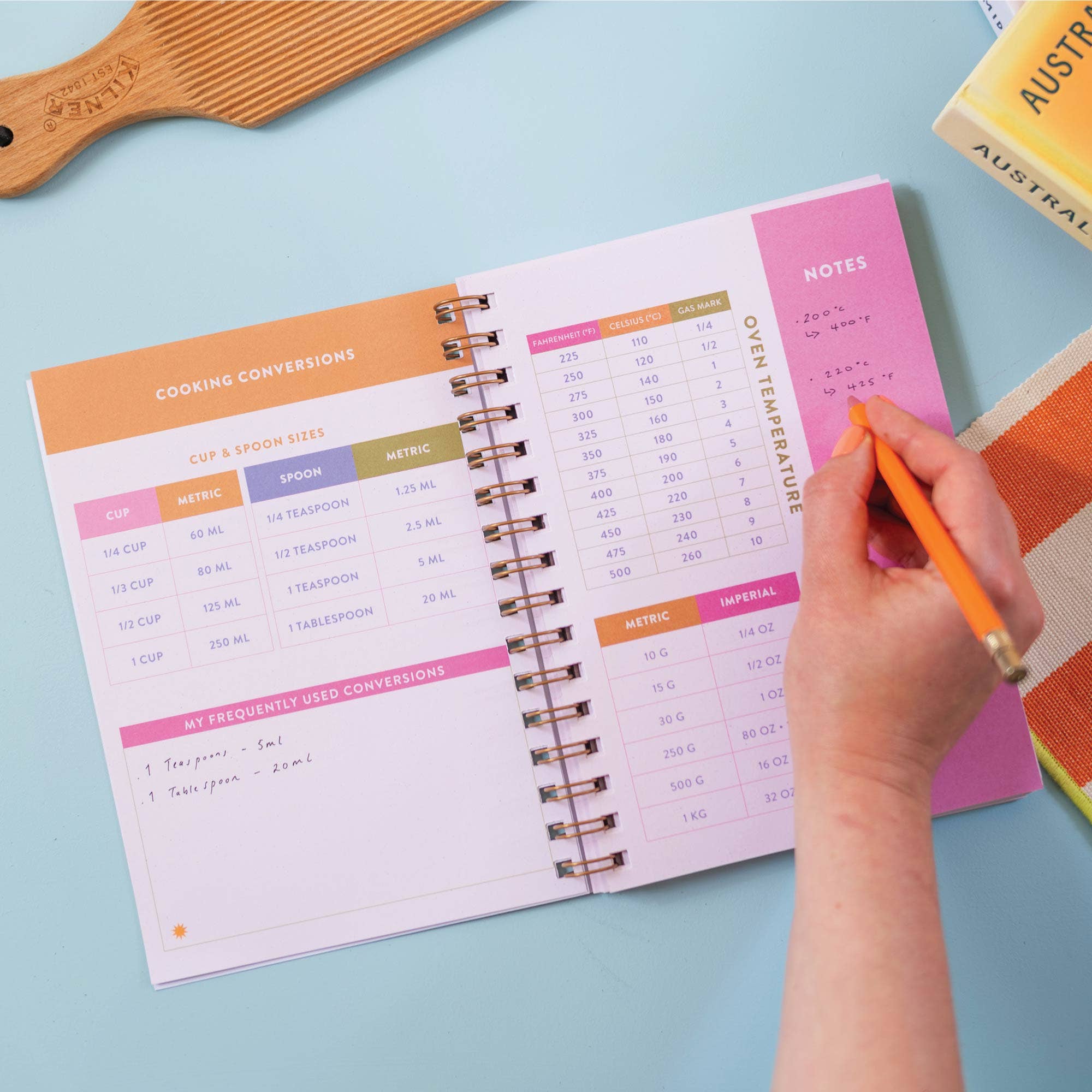 Recipe Book Journal A5 | Cabana Stripe | Hardcover - Image 3