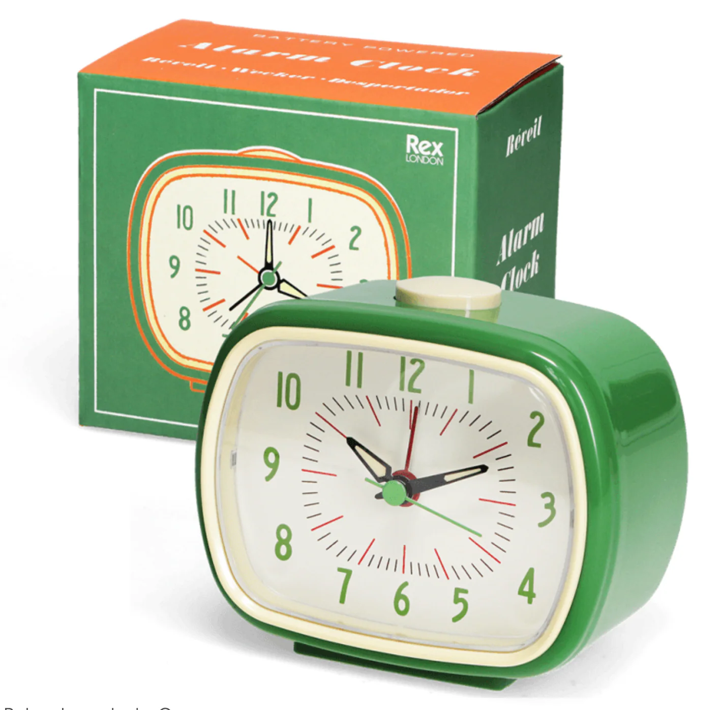 Retro Alarm Clock - Green